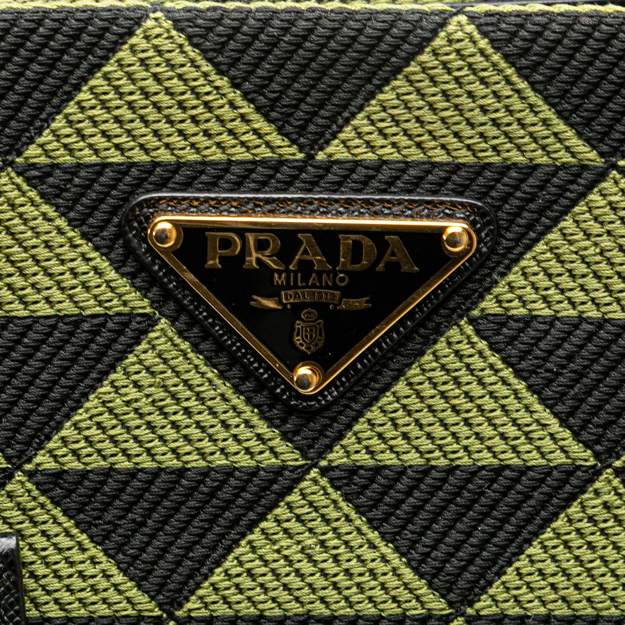 Prada Jacquard Triangolo Symbole Shopping Tote Size ONE SIZE - 8 Thumbnail