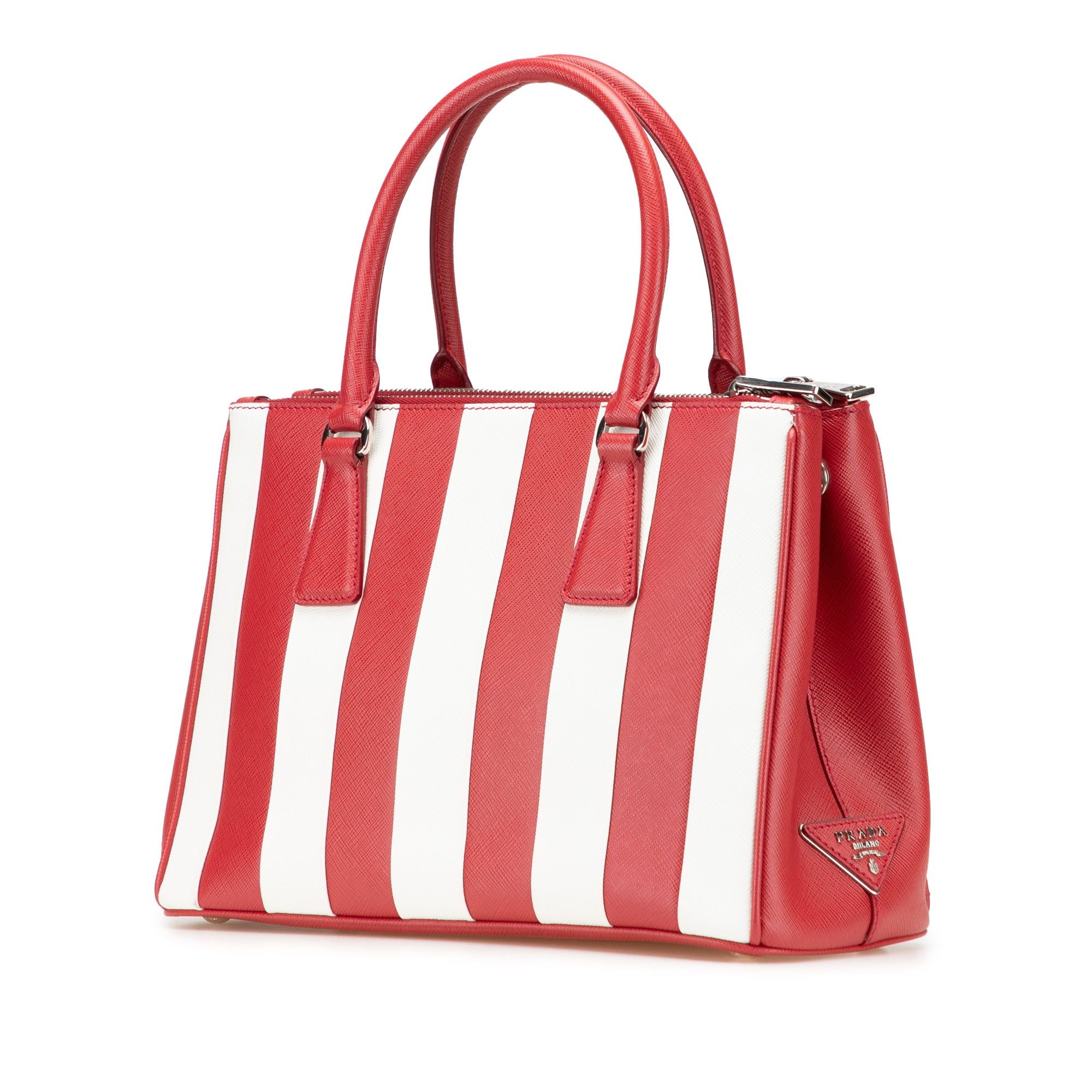 Prada Small Bicolor Saffiano Galleria Double Zip Satchel Size ONE SIZE - 2 Thumbnail