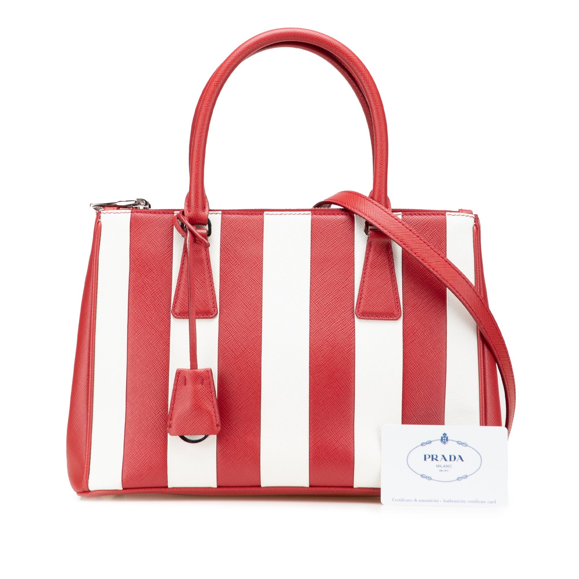 Prada Small Bicolor Saffiano Galleria Double Zip Satchel Size ONE SIZE - 12 Thumbnail