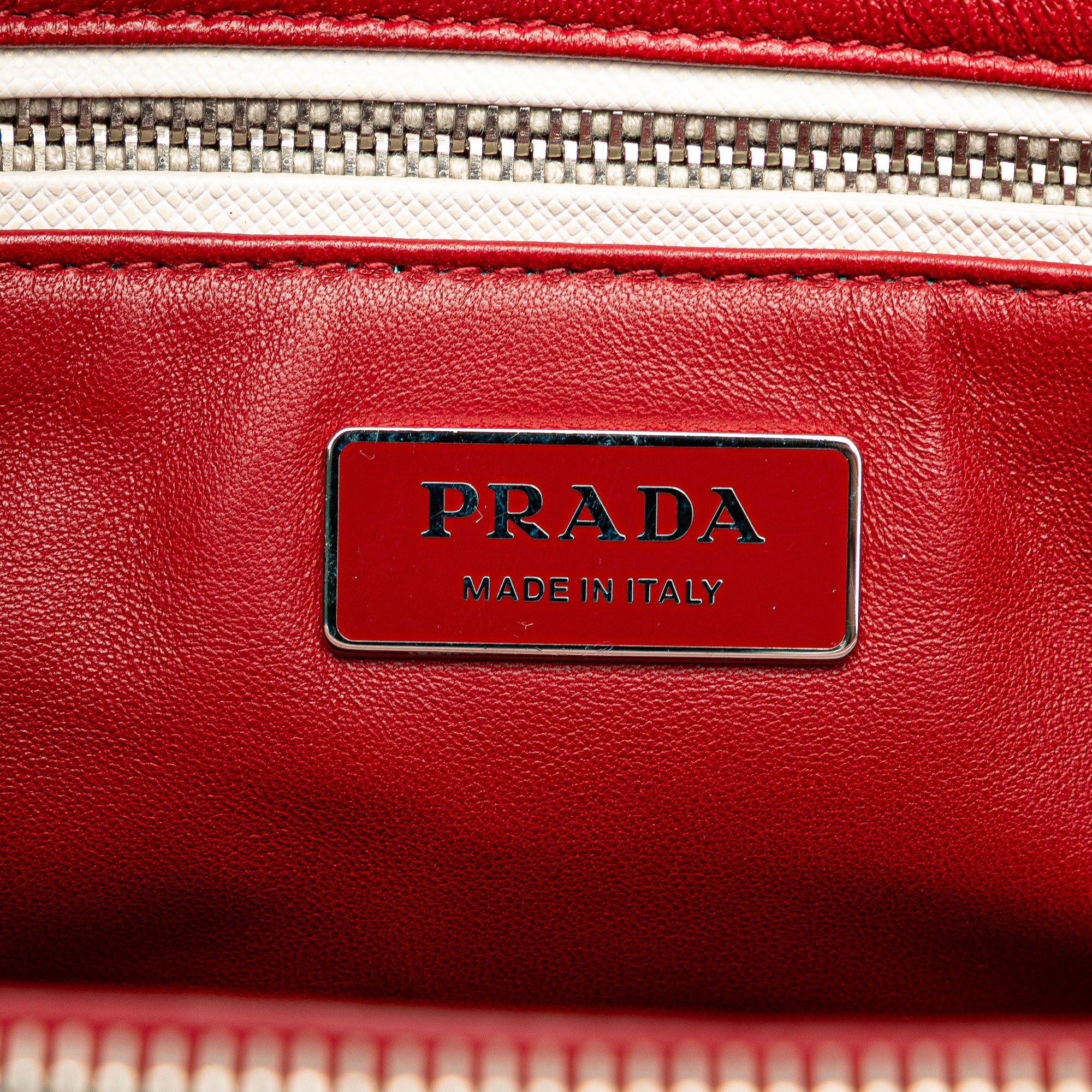 Prada Small Bicolor Saffiano Galleria Double Zip Satchel Size ONE SIZE - 5 Thumbnail