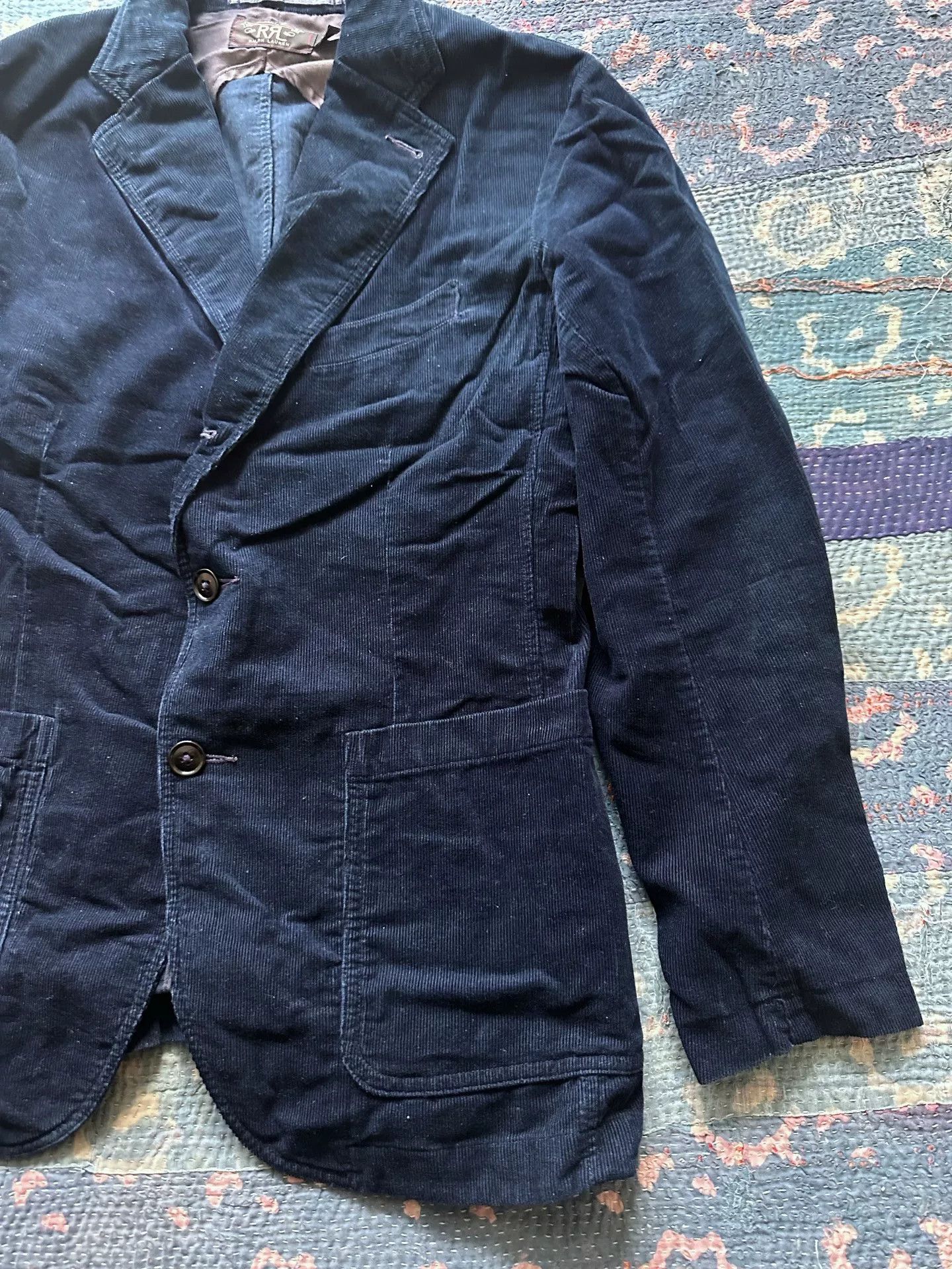 RRL Ralph Lauren RRL Indigo Dyed Corduroy Suit Size US S / EU 44-46 / 1 - 3 Thumbnail