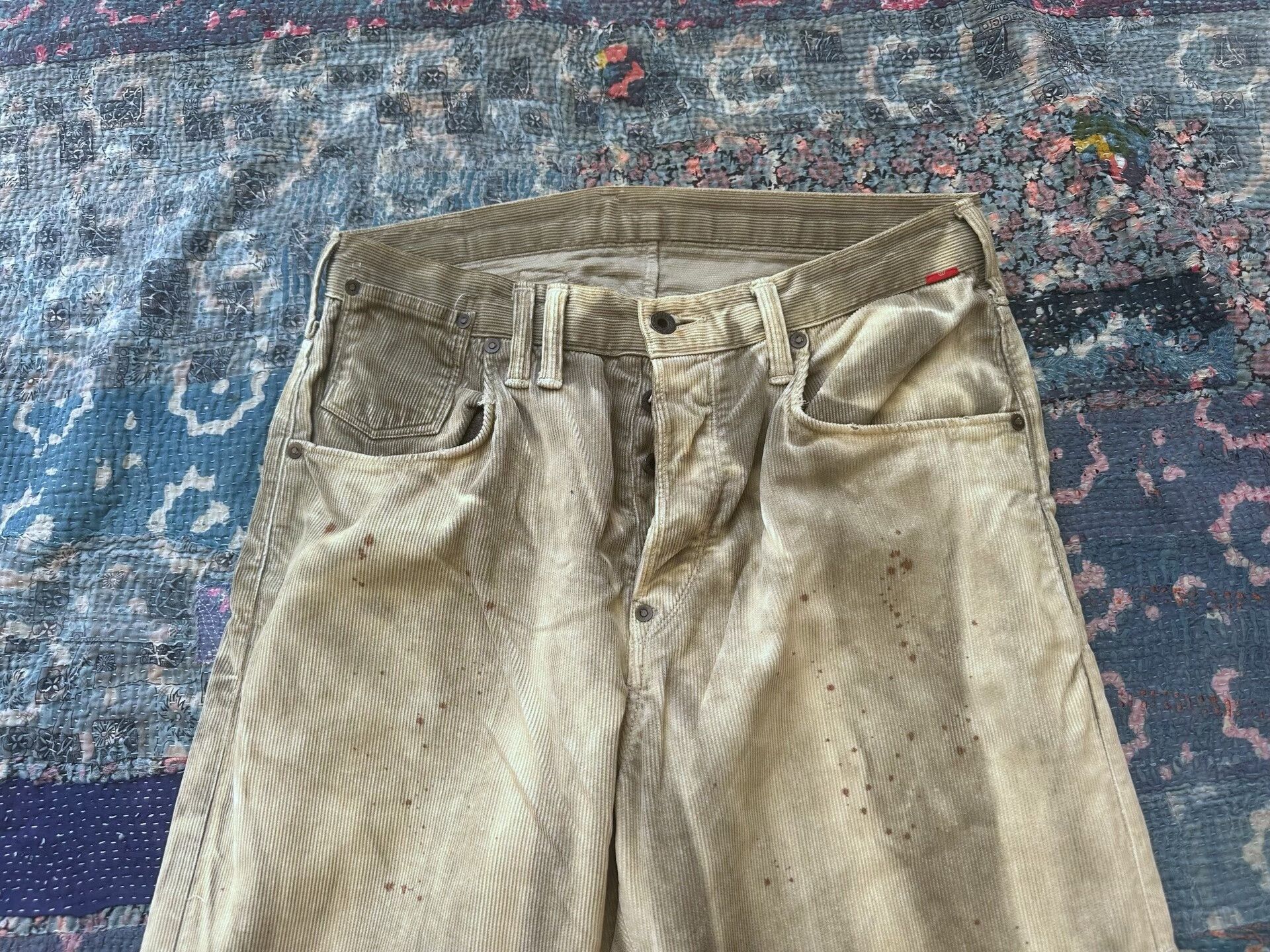 ANACHRONORM Anachronorm Corduroy Distressed Casual Pants Size US 32 / EU 48 - 3 Thumbnail
