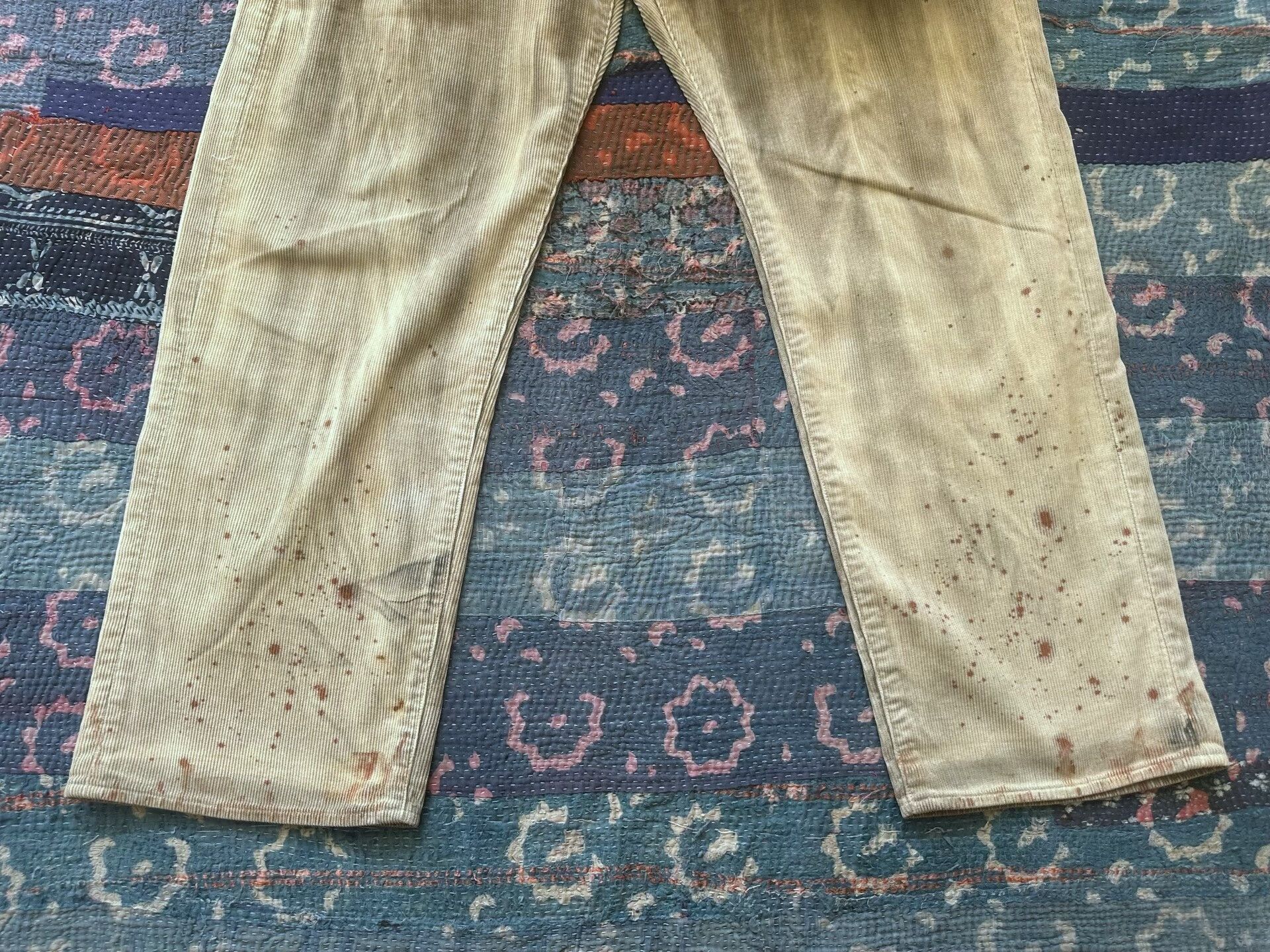 ANACHRONORM Anachronorm Corduroy Distressed Casual Pants Size US 32 / EU 48 - 4 Thumbnail