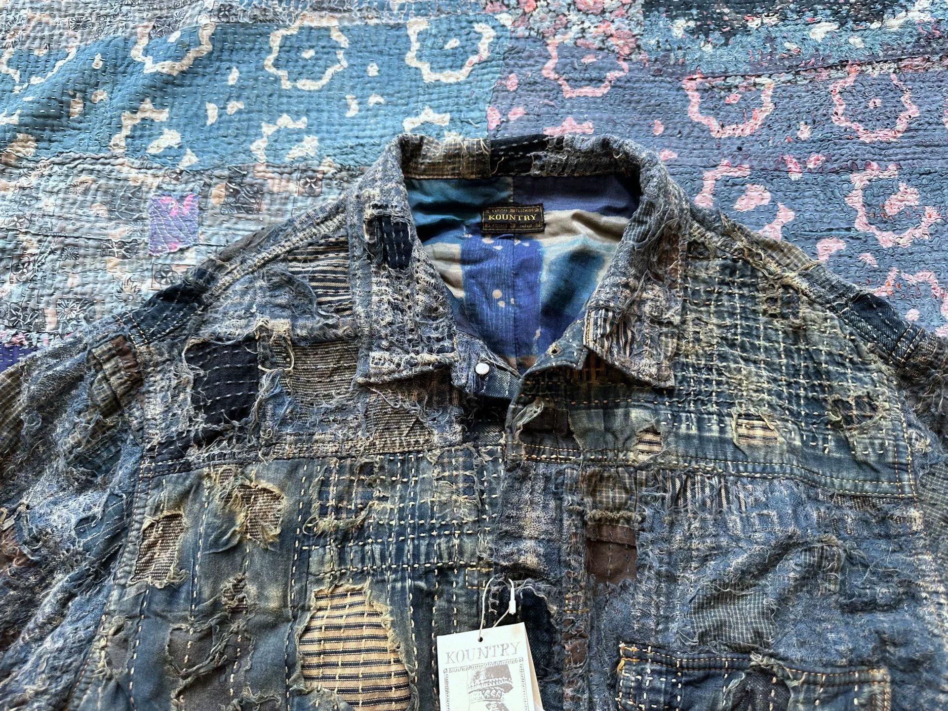 Kapital Kapital Boro Vintage Fabric Patchwork Jacket Size US XXL / EU 58 / 5 - 3 Thumbnail