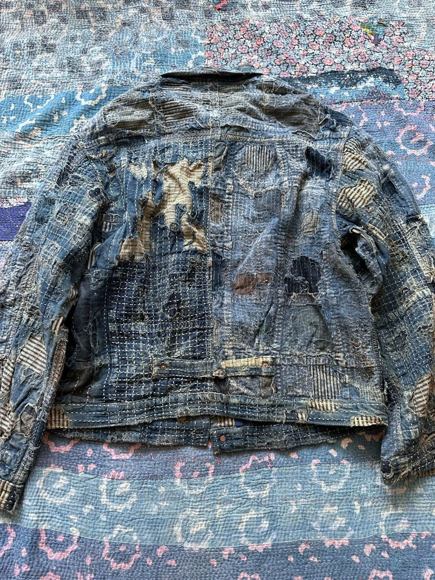 Kapital Kapital Boro Vintage Fabric Patchwork Jacket Size US XXL / EU 58 / 5 - 2 Thumbnail