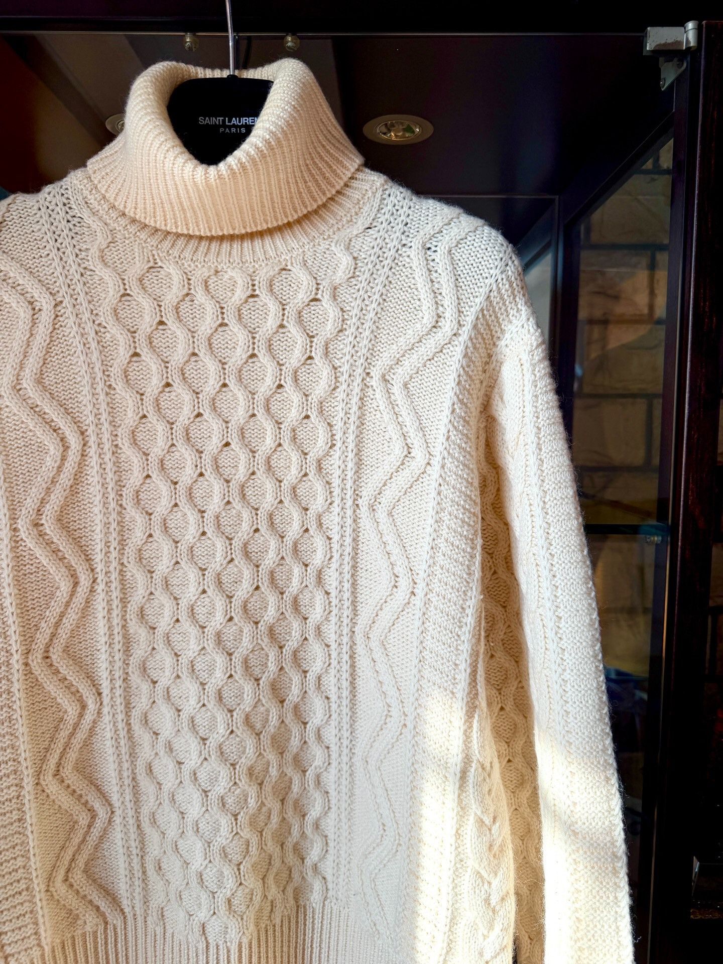 Saint Laurent Paris Saint Laurent 19SS Wool Cable Knit Turtleneck Size US M / EU 48-50 / 2 - 2 Thumbnail