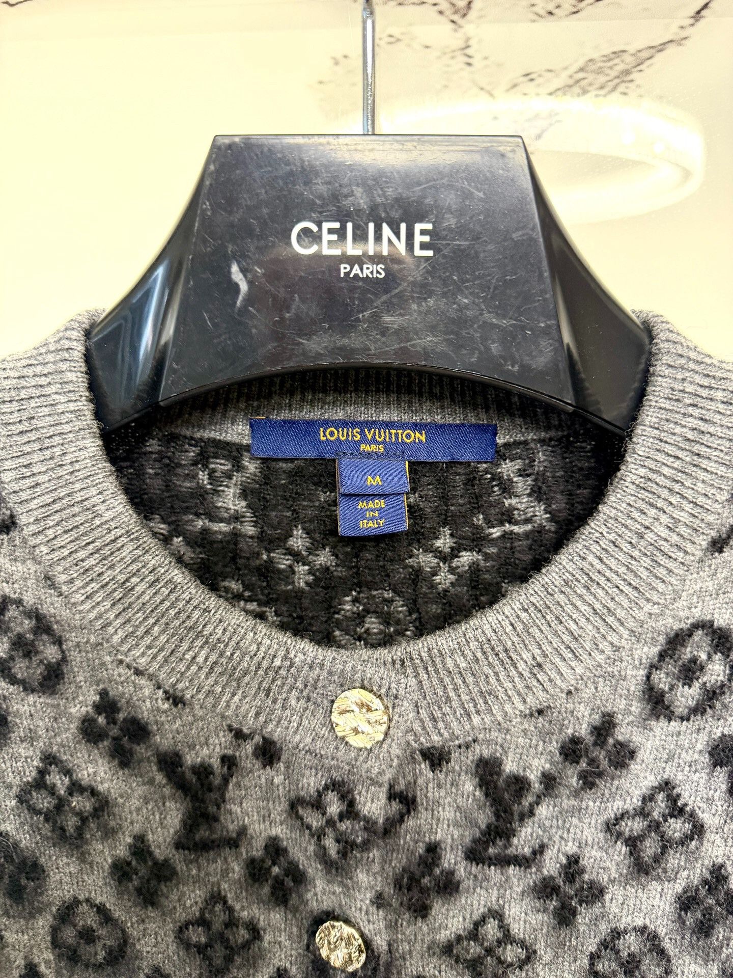 Louis Vuitton Louis Vuitton 26SS Black Gray Print Cardigan Size US M / EU 48-50 / 2 - 3 Thumbnail