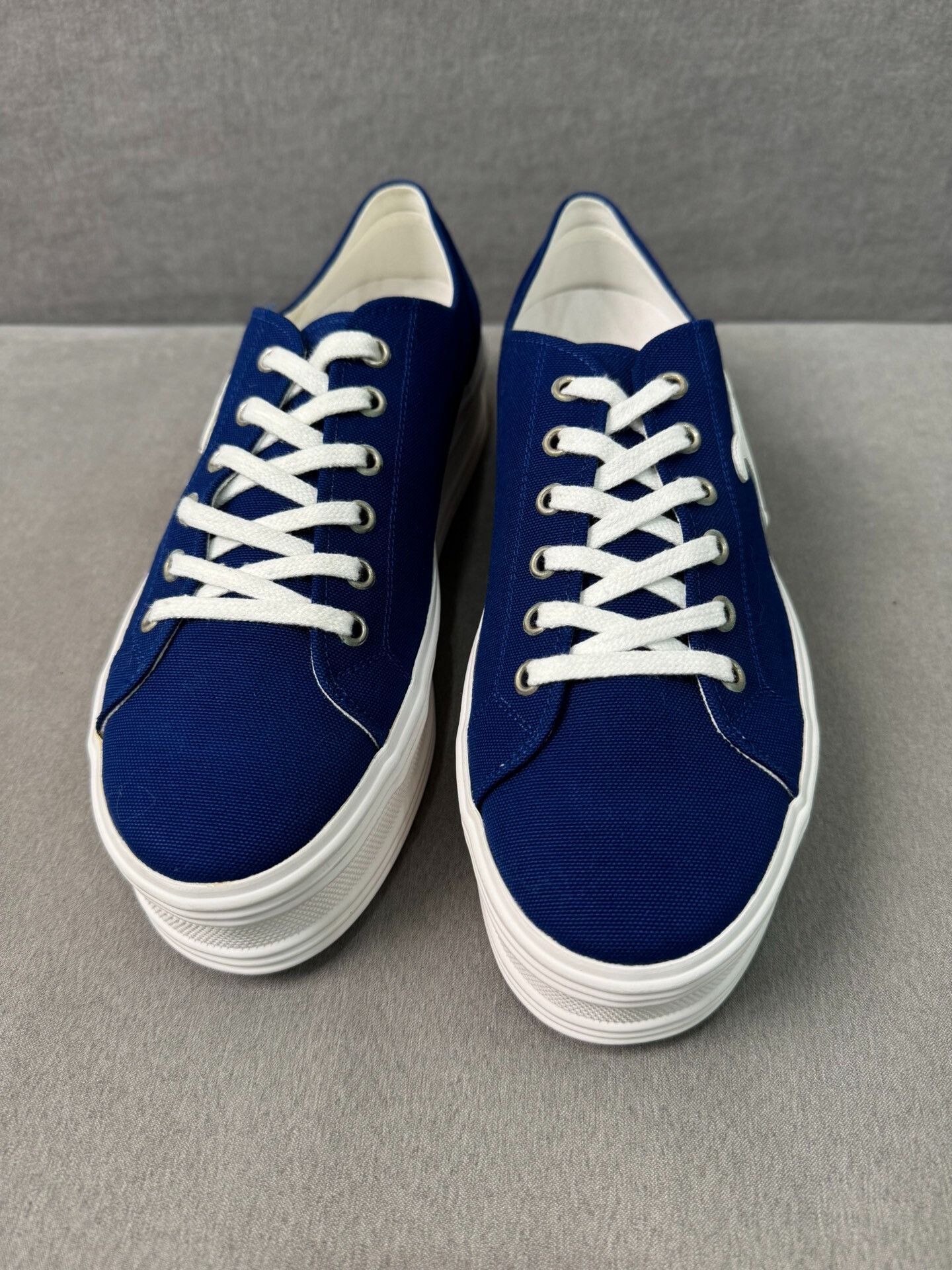Celine Celine Triomphe Blue Platform Shoes Size US 7 / EU 40 - 3 Thumbnail