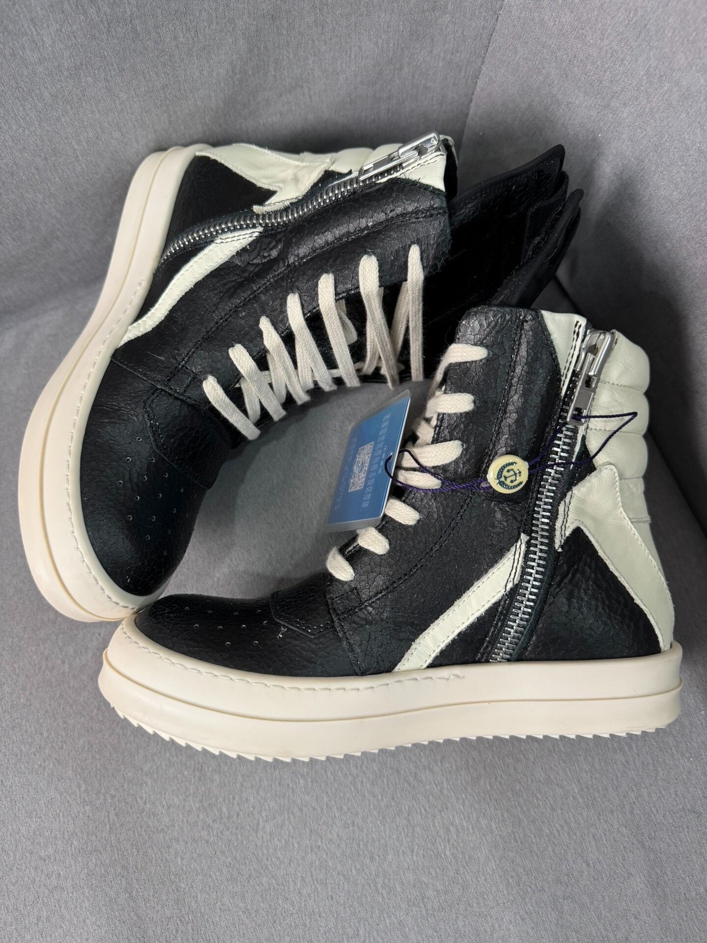 Rick Owens Rick Owens Inverted Triangle Black White Size US 4.5 / IT 34.5 - 4 Thumbnail