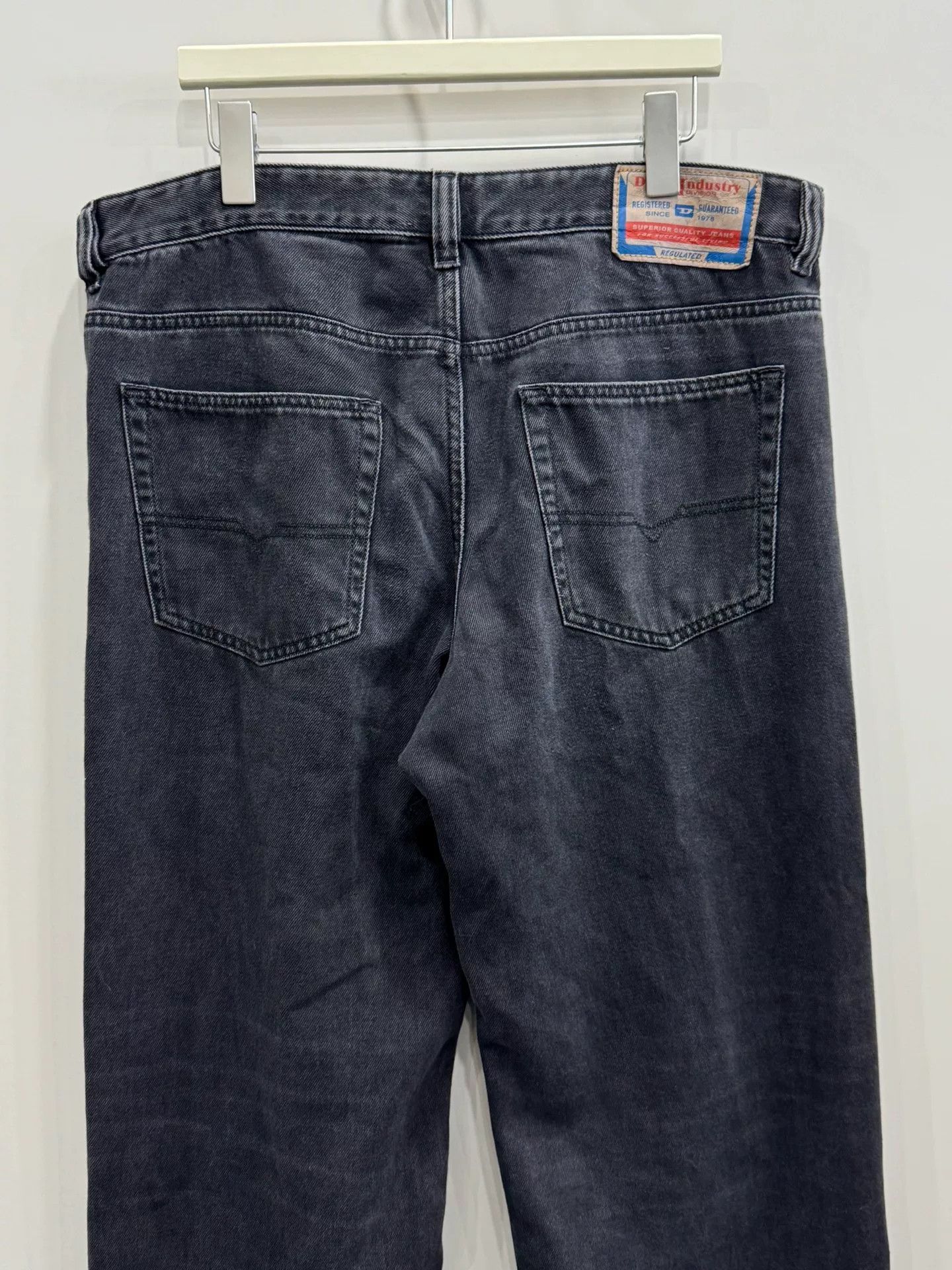 Diesel Diesel Black Wide-Leg Washed Jeans W34 Size US 34 / EU 50 - 5 Thumbnail