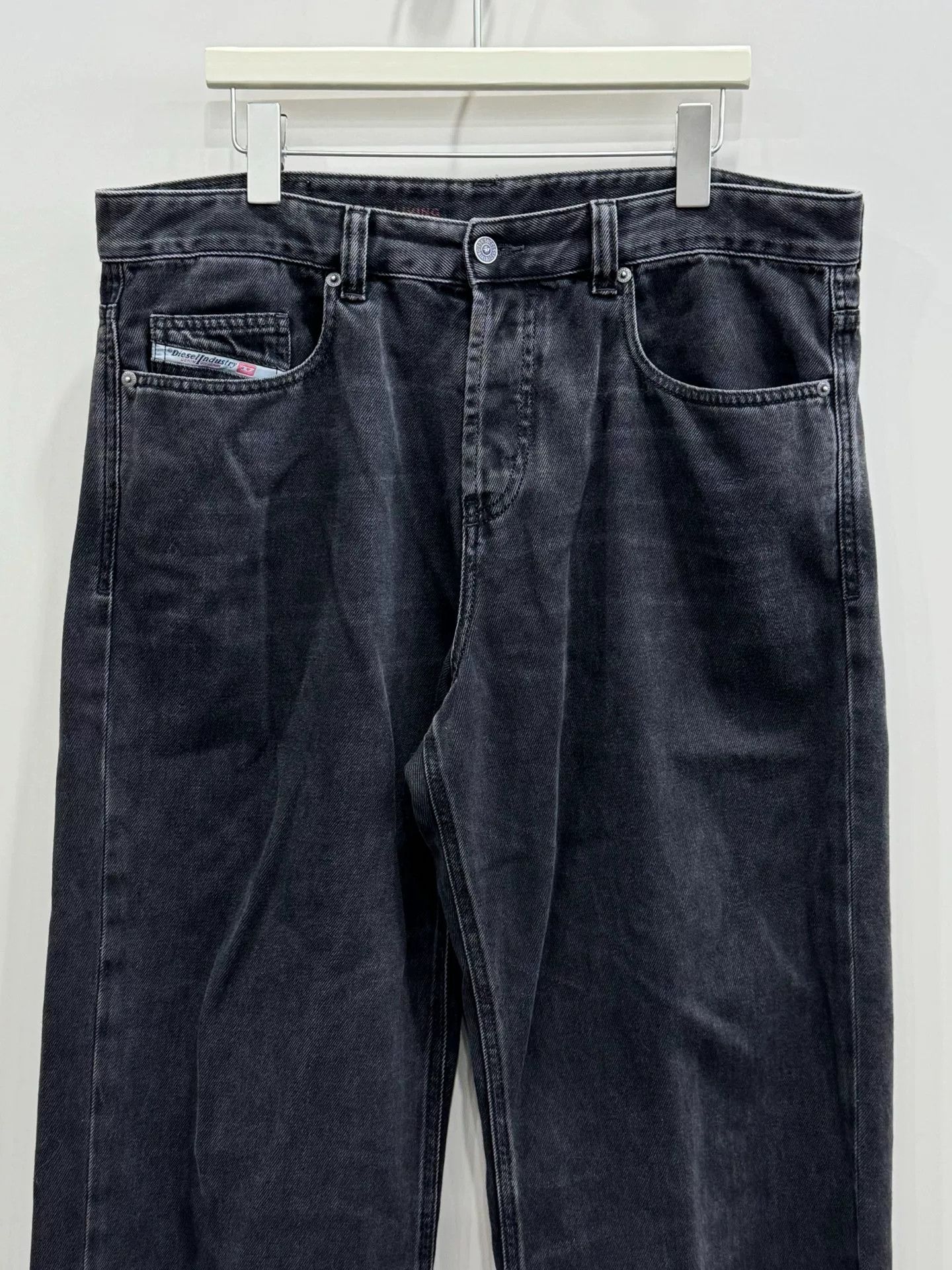 Diesel Diesel Black Wide-Leg Washed Jeans W34 Size US 34 / EU 50 - 3 Thumbnail