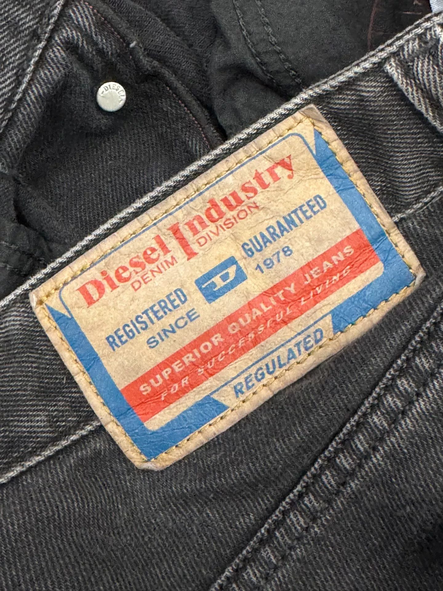 Diesel Diesel Black Wide-Leg Washed Jeans W34 Size US 34 / EU 50 - 8 Thumbnail