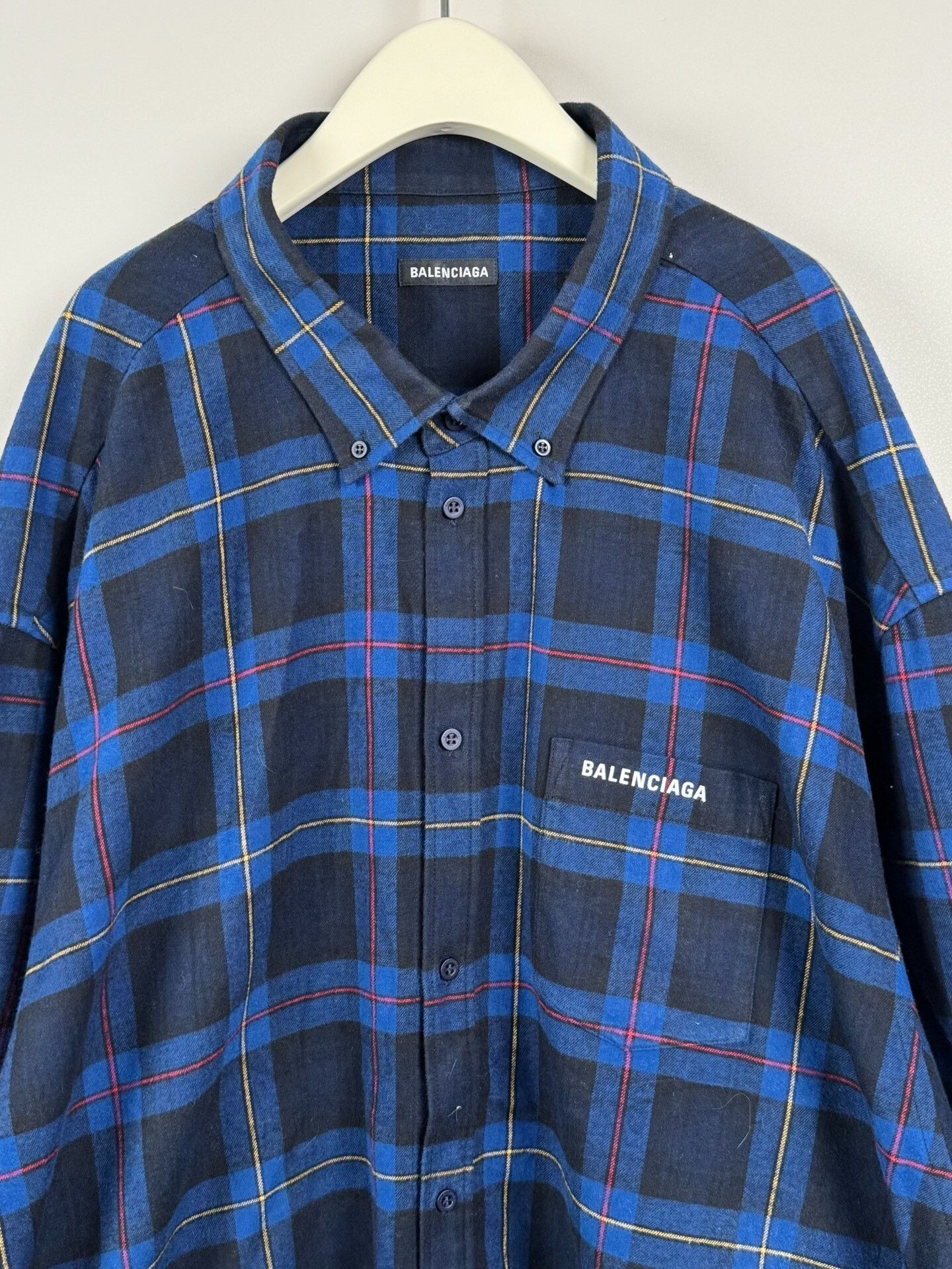 Balenciaga Balenciaga Oversized Check Shirt Size S / US 4 / IT 40 - 3 Thumbnail