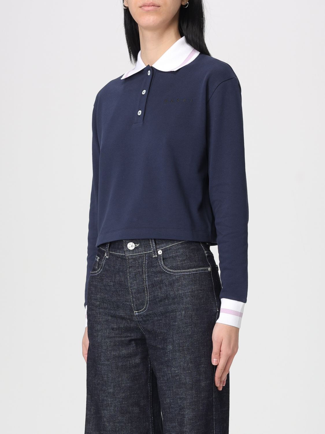 Marni Marni Polo Shirt Woman Blue Size M / US 6-8 / IT 42-44 - 4 Thumbnail