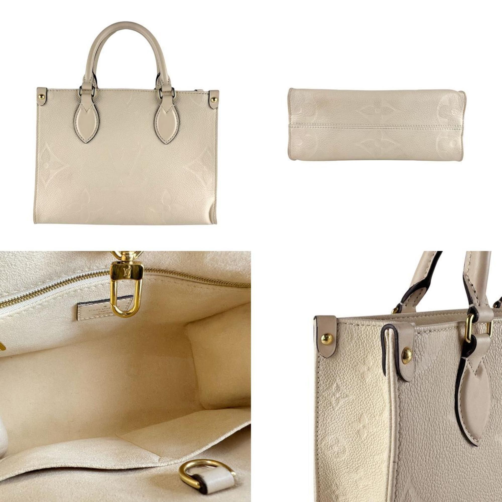 Louis Vuitton Louis Vuitton Monogram Empreinte On-the-Go PM Handbag/Shoulder Bag, Crème, Women's, M46569 z8567 Size ONE SIZE - 3 Thumbnail