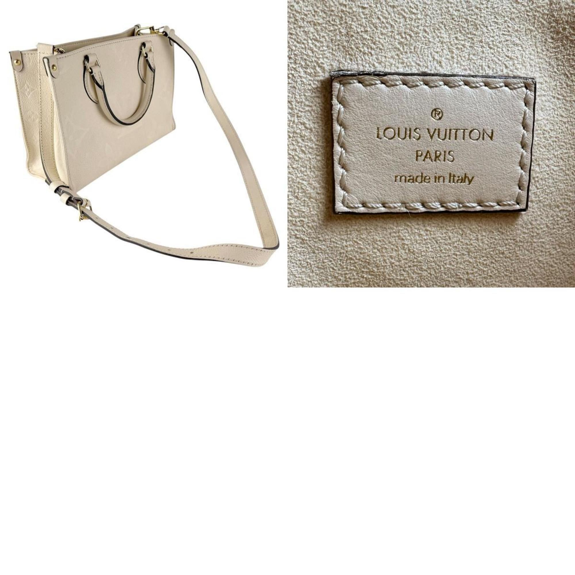 Louis Vuitton Louis Vuitton Monogram Empreinte On-the-Go PM Handbag/Shoulder Bag, Crème, Women's, M46569 z8567 Size ONE SIZE - 5 Thumbnail