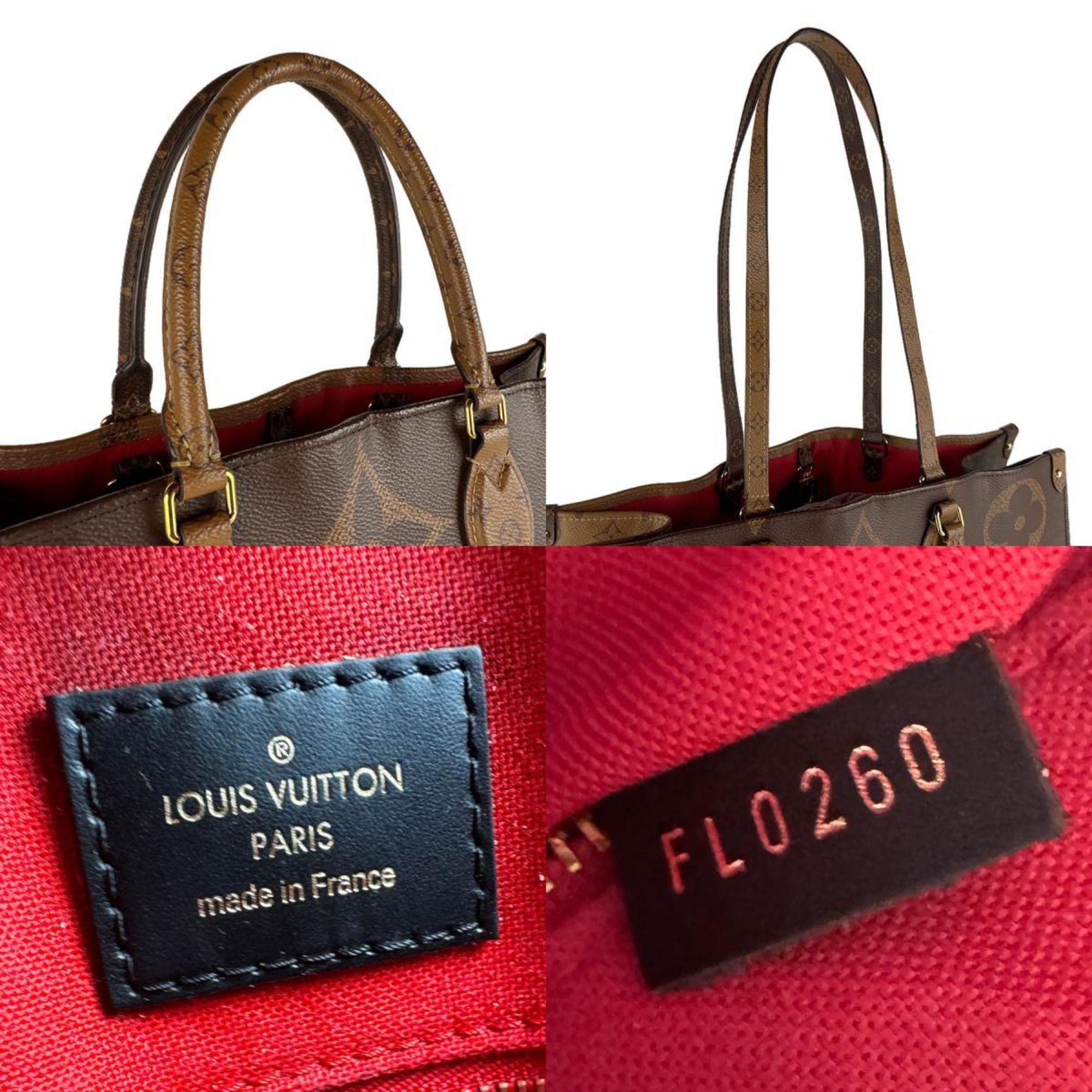 Louis Vuitton Louis Vuitton Monogram Giant On-the-Go Handbag GM/Monogram Brown Unisex M44576 z8529 Size ONE SIZE - 4 Thumbnail