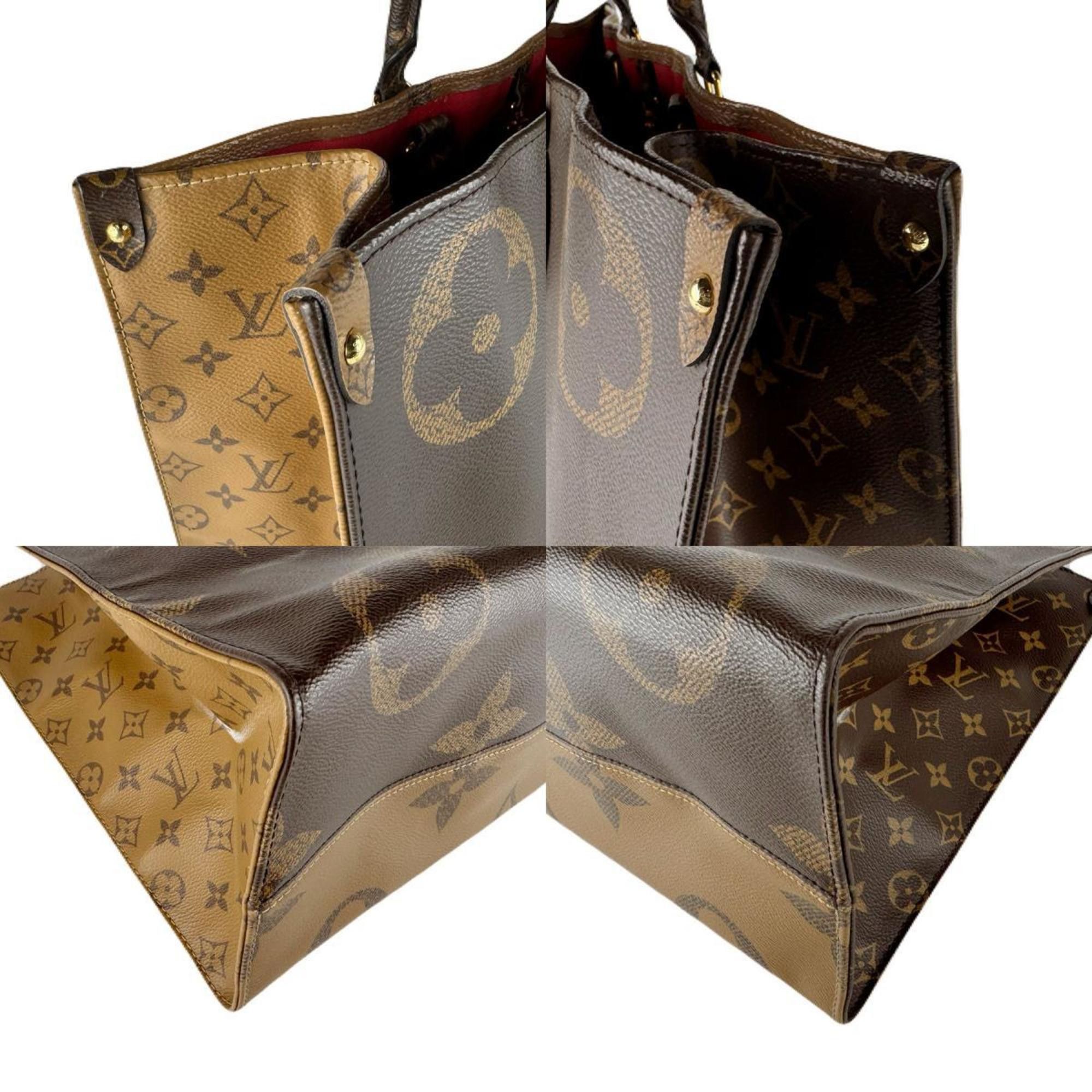 Louis Vuitton Louis Vuitton Monogram Giant On-the-Go Handbag GM/Monogram Brown Unisex M44576 z8529 Size ONE SIZE - 3 Thumbnail