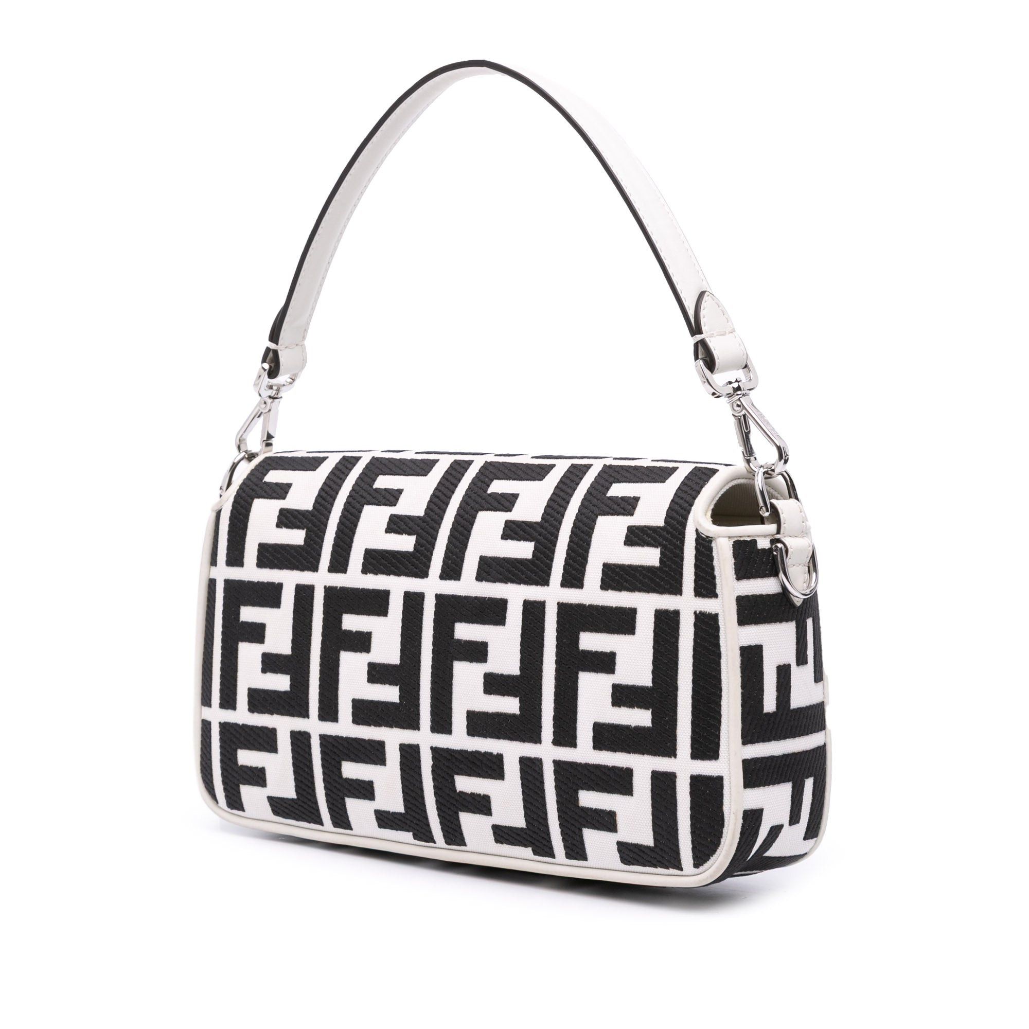 Fendi Zucca Embroidered Canvas Baguette Satchel Size ONE SIZE - 2 Thumbnail