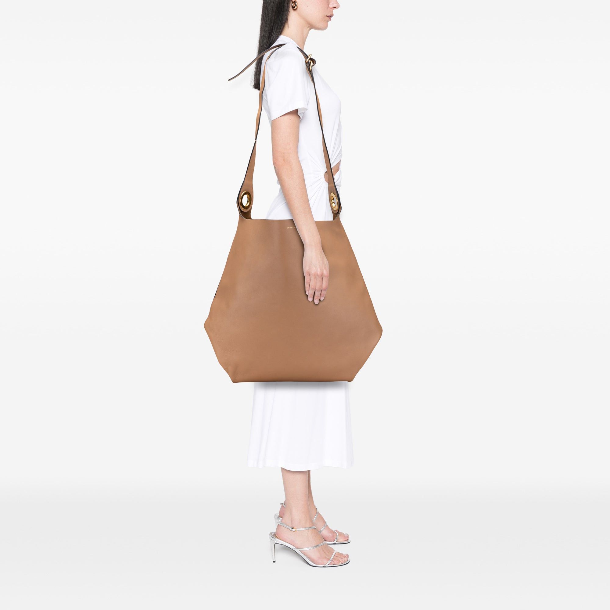 Burberry Bicolor Calfskin Grommet Hobo Size ONE SIZE - 10 Thumbnail
