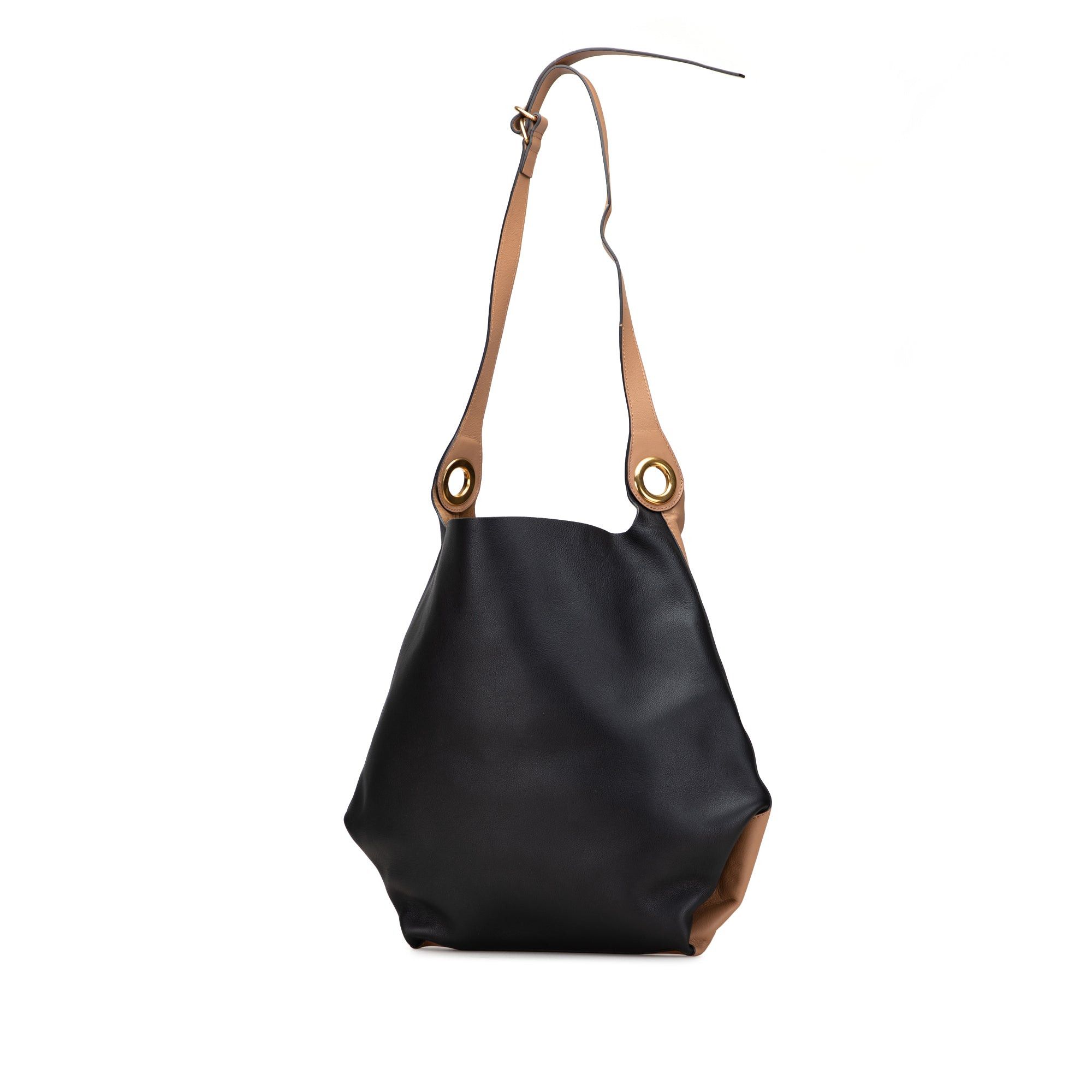 Burberry Bicolor Calfskin Grommet Hobo Size ONE SIZE - 2 Thumbnail