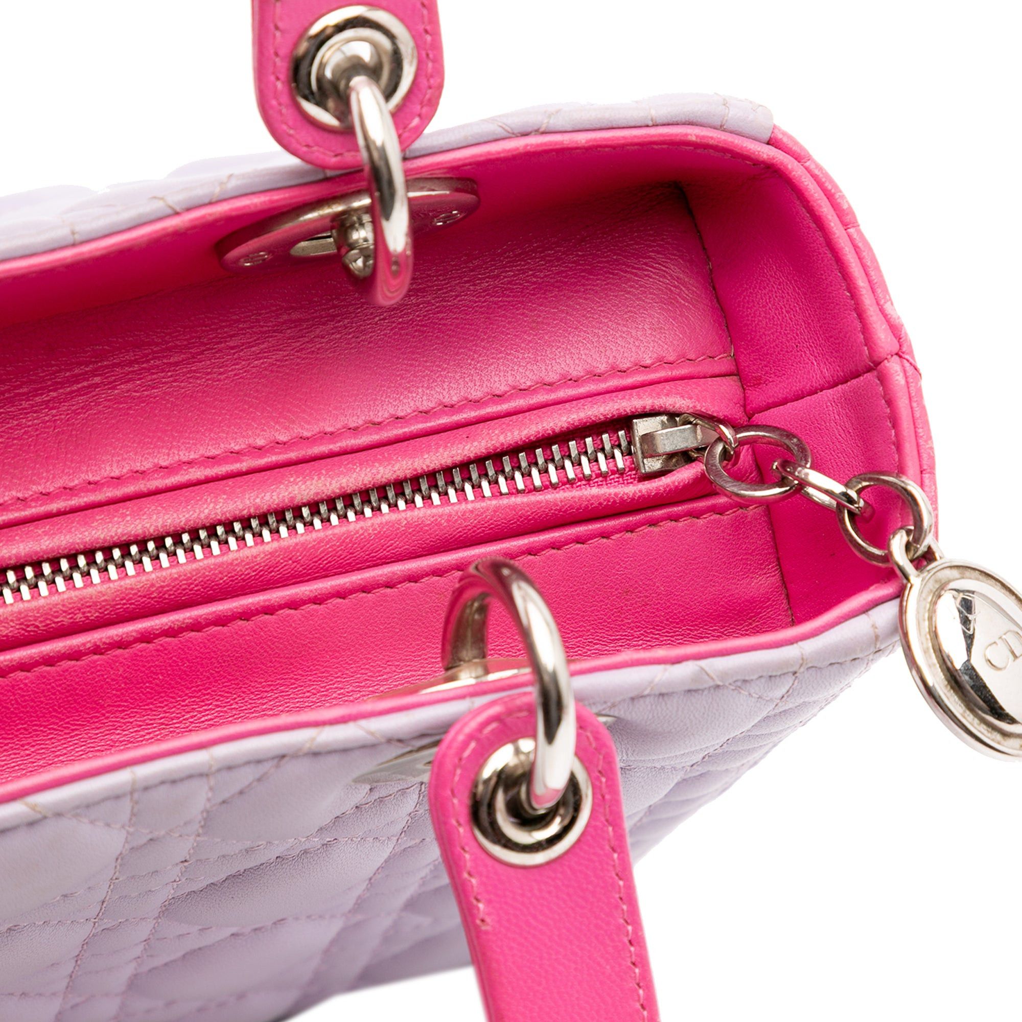 Dior Medium Bicolor Lambskin Cannage Lady Dior Size ONE SIZE - 8 Thumbnail