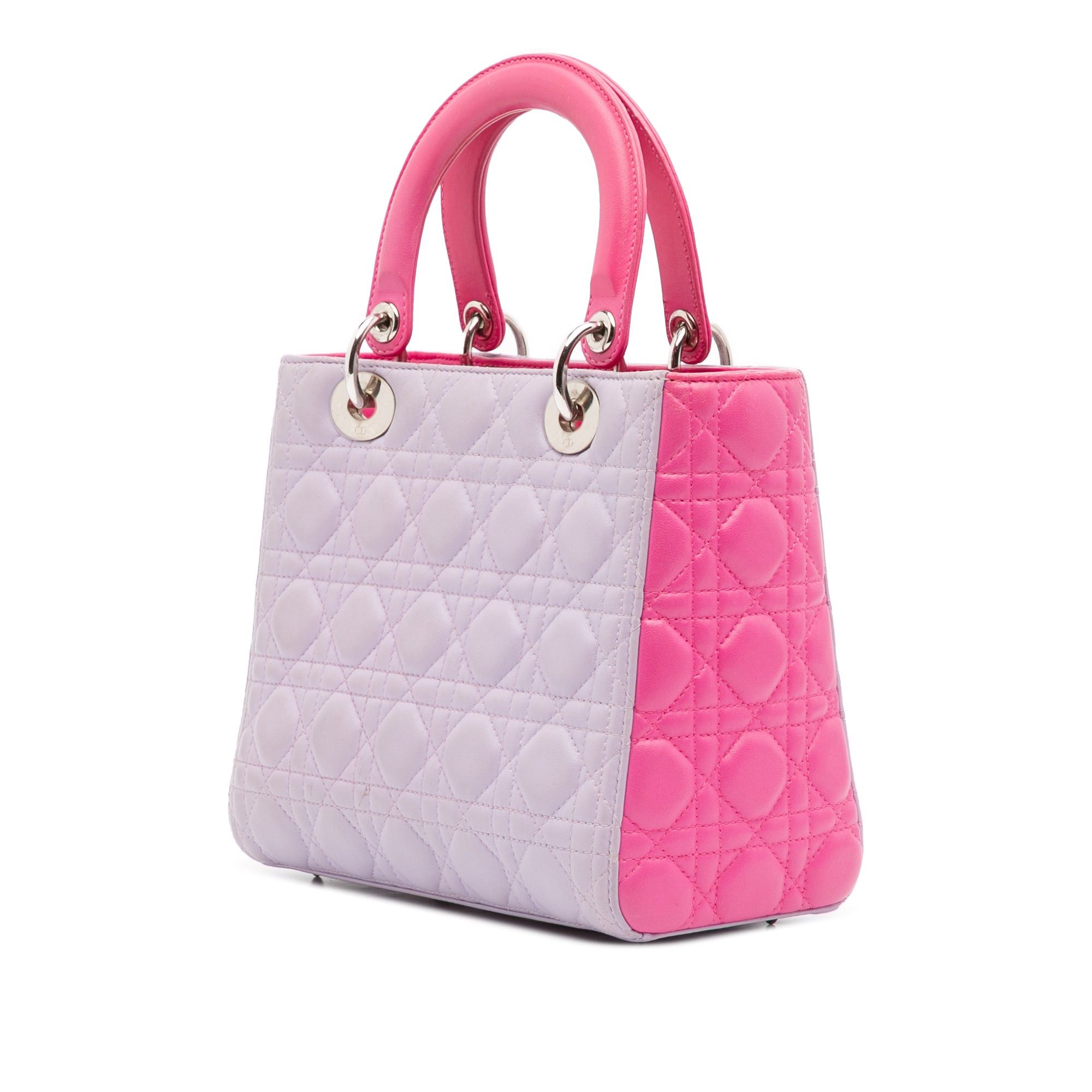 Dior Medium Bicolor Lambskin Cannage Lady Dior Size ONE SIZE - 2 Thumbnail
