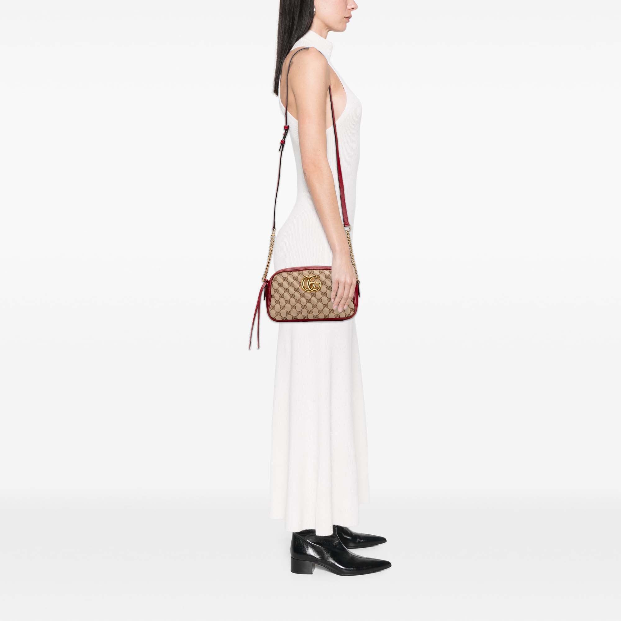 Gucci Small GG Marmont Matelasse GG Canvas and Leather Crossbody Size ONE SIZE - 9 Thumbnail