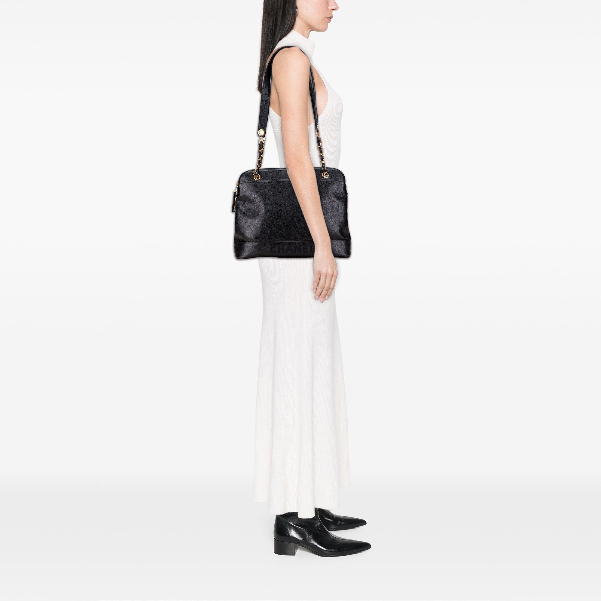 Chanel Caviar Logo Shoulder Bag Size ONE SIZE - 10 Thumbnail