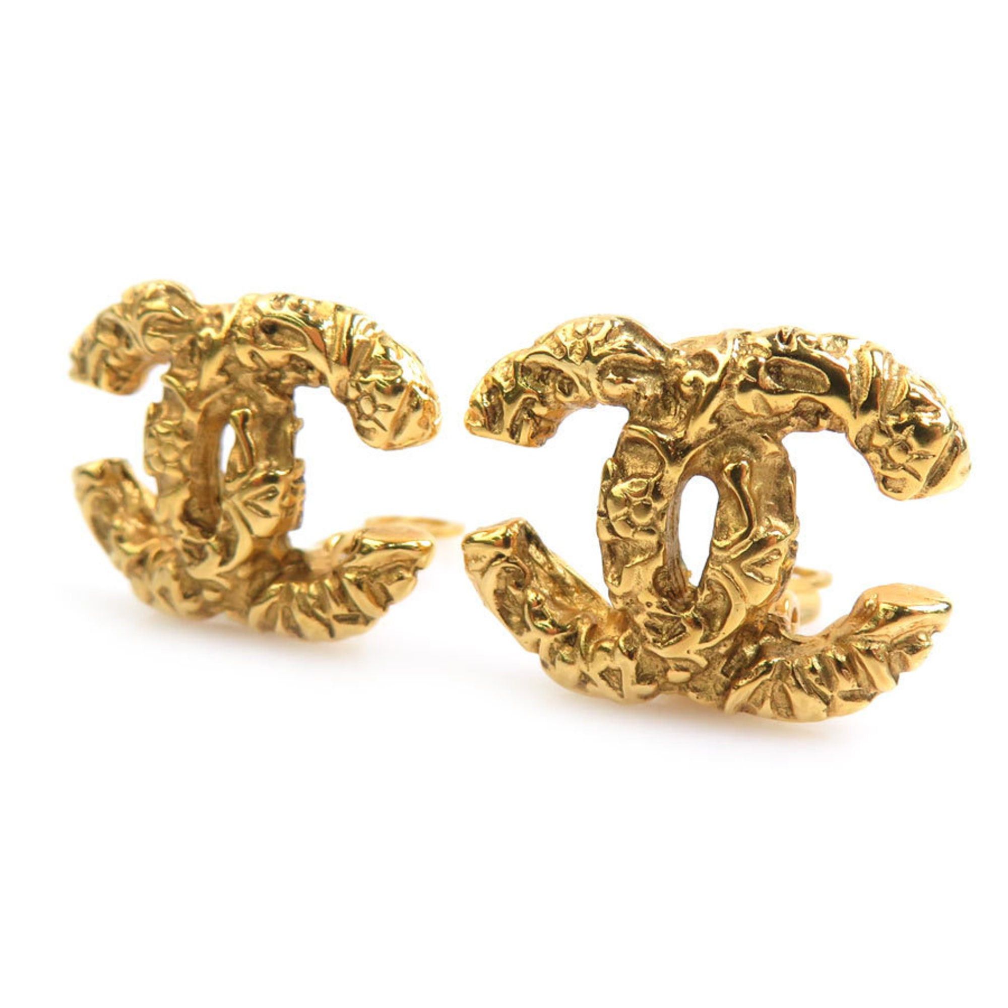 Chanel CHANEL Coco Mark Metal Gold Earrings for Women e61469i Size ONE SIZE - 2 Thumbnail