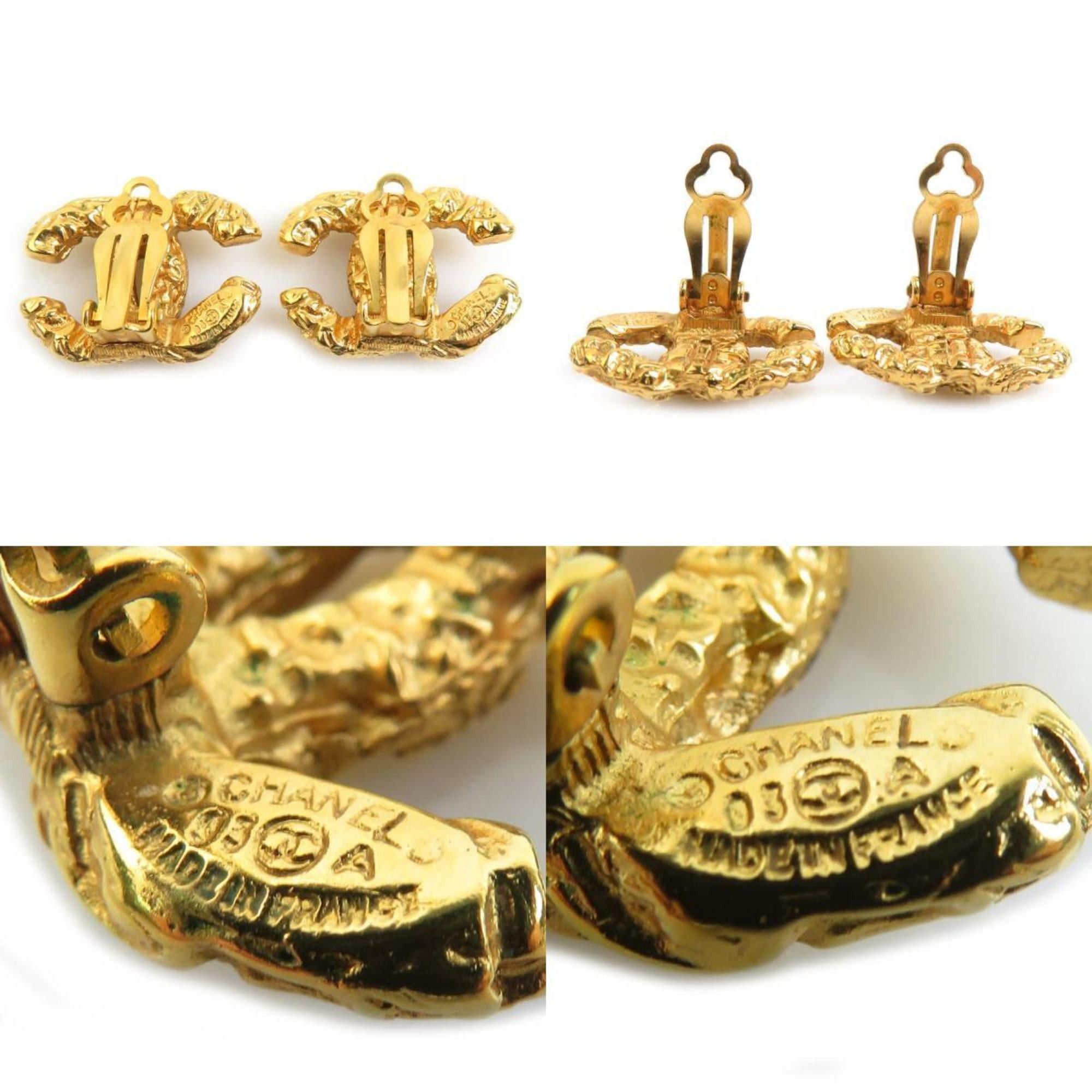 Chanel CHANEL Coco Mark Metal Gold Earrings for Women e61469i Size ONE SIZE - 5 Thumbnail