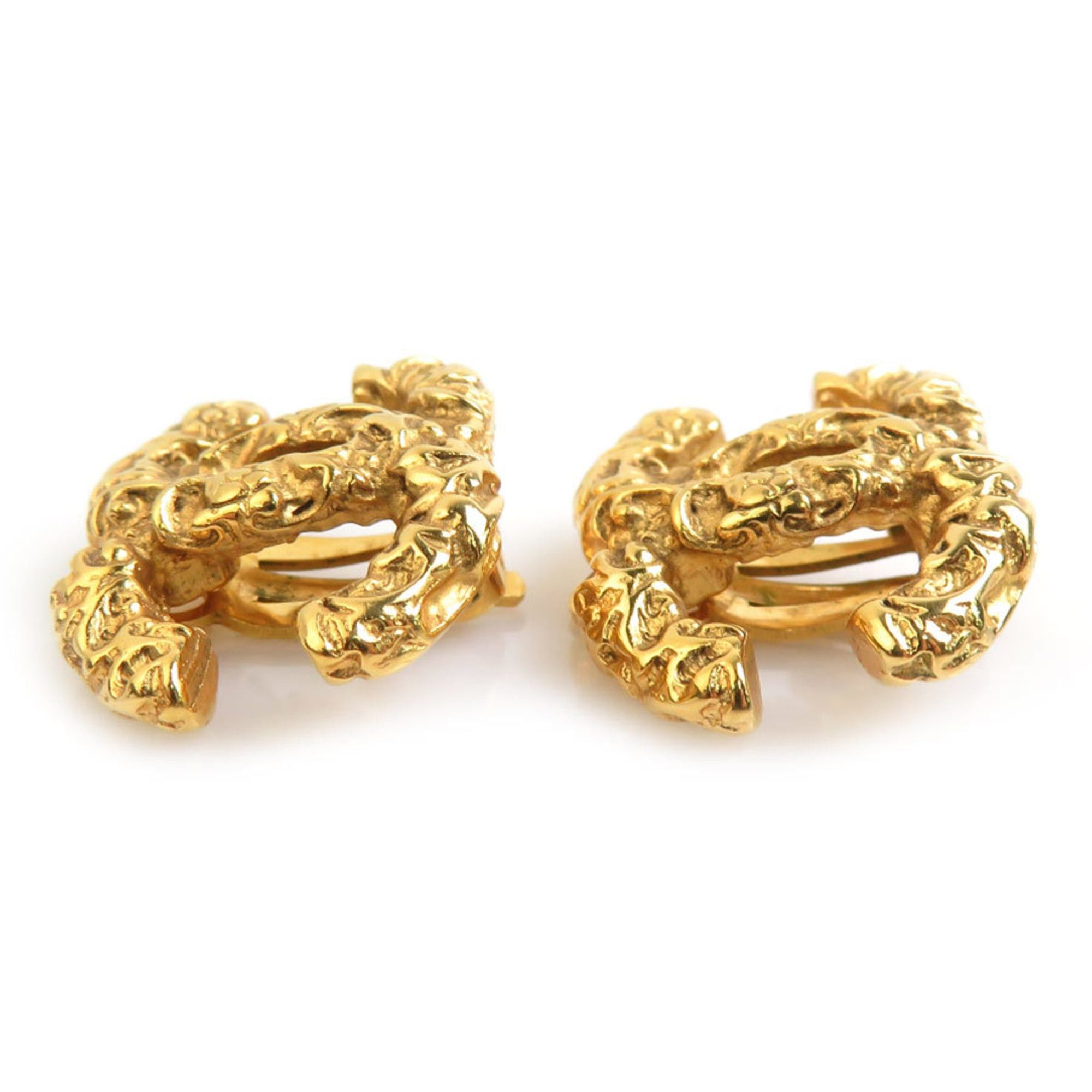 Chanel CHANEL Coco Mark Metal Gold Earrings for Women e61469i Size ONE SIZE - 3 Thumbnail