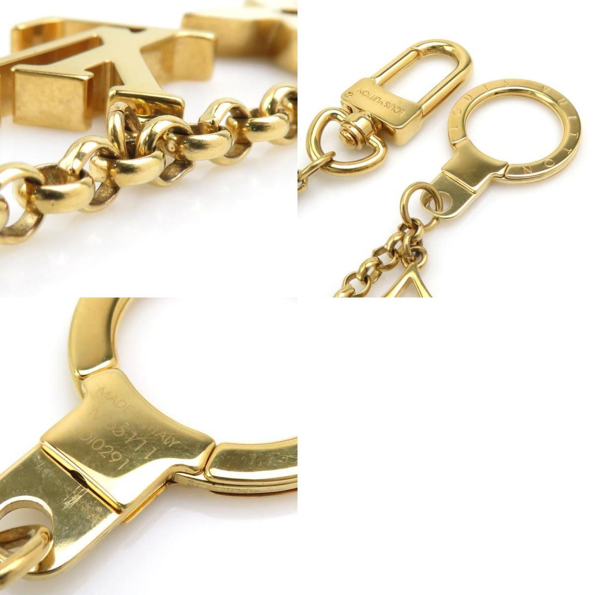Louis Vuitton Louis Vuitton Fleur de Monogram Bag Charm Chain in Metal/Enamel, Gold/Beige/Off-White, Women's, M65111 e61454j Size ONE SIZE - 5 Thumbnail