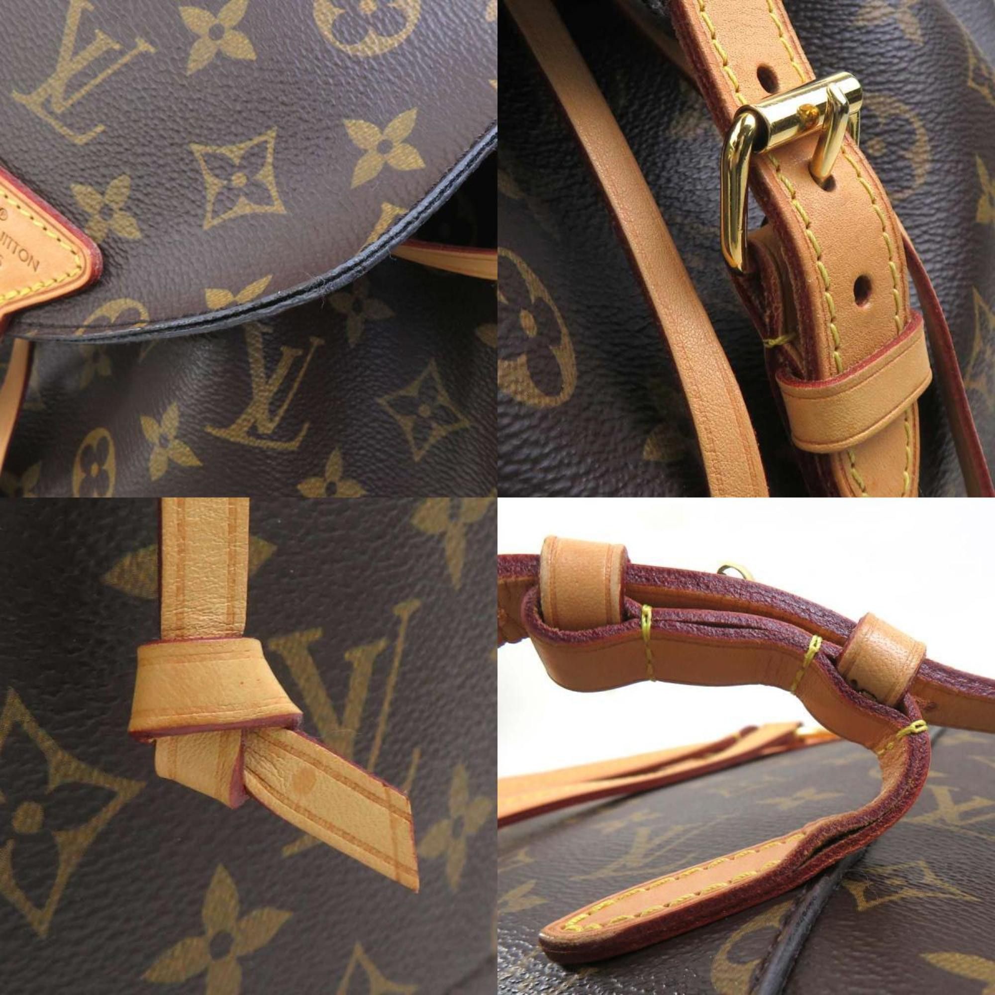 Louis Vuitton Louis Vuitton Monogram Montsouris Backpack in Canvas, Brown and Gold, Women's, M43431 e61442j Size ONE SIZE - 4 Thumbnail