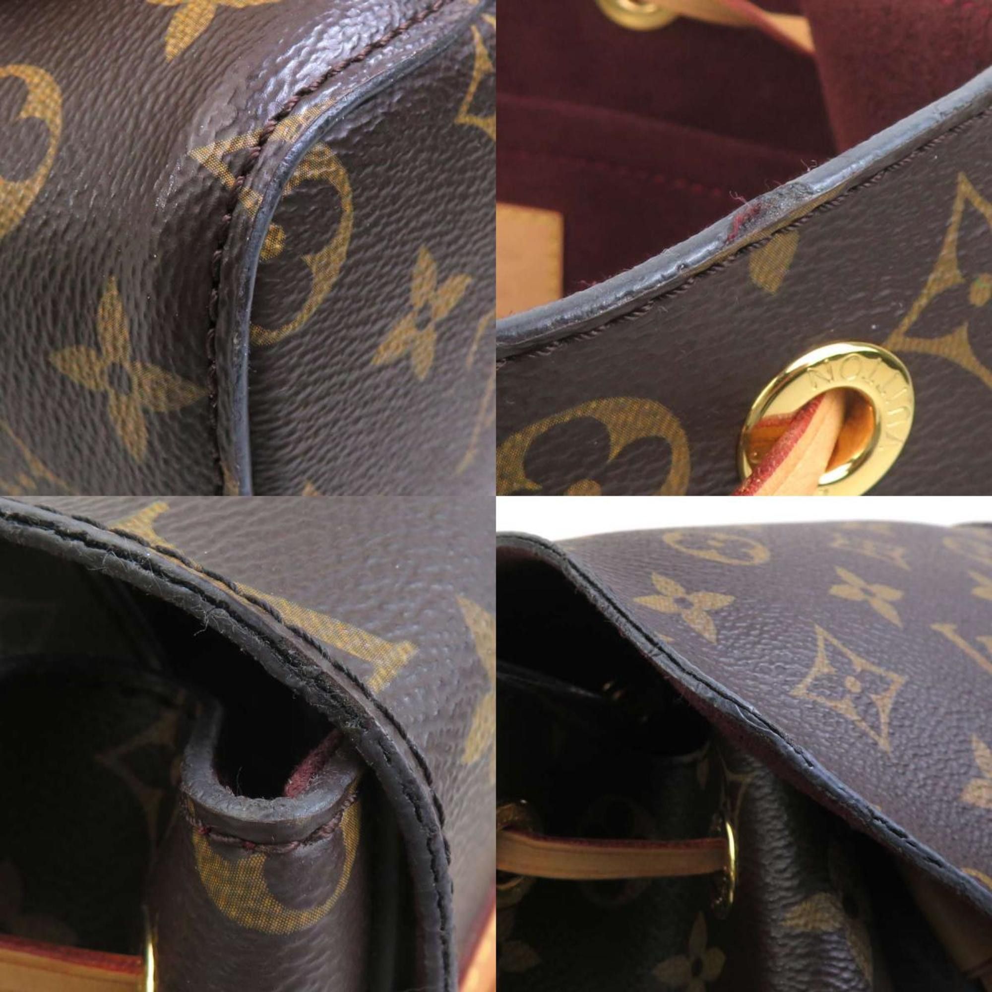 Louis Vuitton Louis Vuitton Monogram Montsouris Backpack in Canvas, Brown and Gold, Women's, M43431 e61442j Size ONE SIZE - 3 Thumbnail