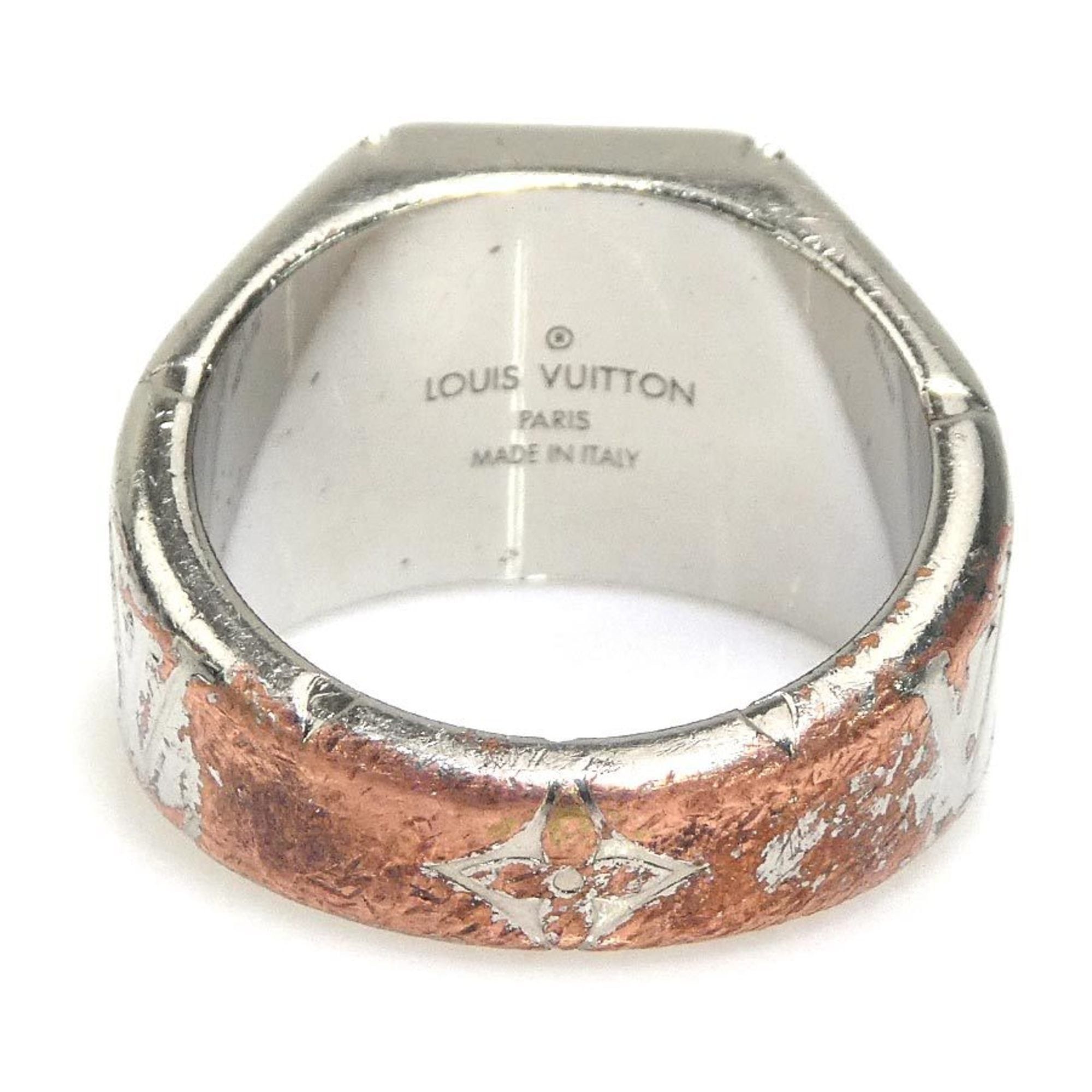 Louis Vuitton Louis Vuitton Signet Ring, Silver, Men's, M62487, Size 19, e61460i Size ONE SIZE - 3 Thumbnail
