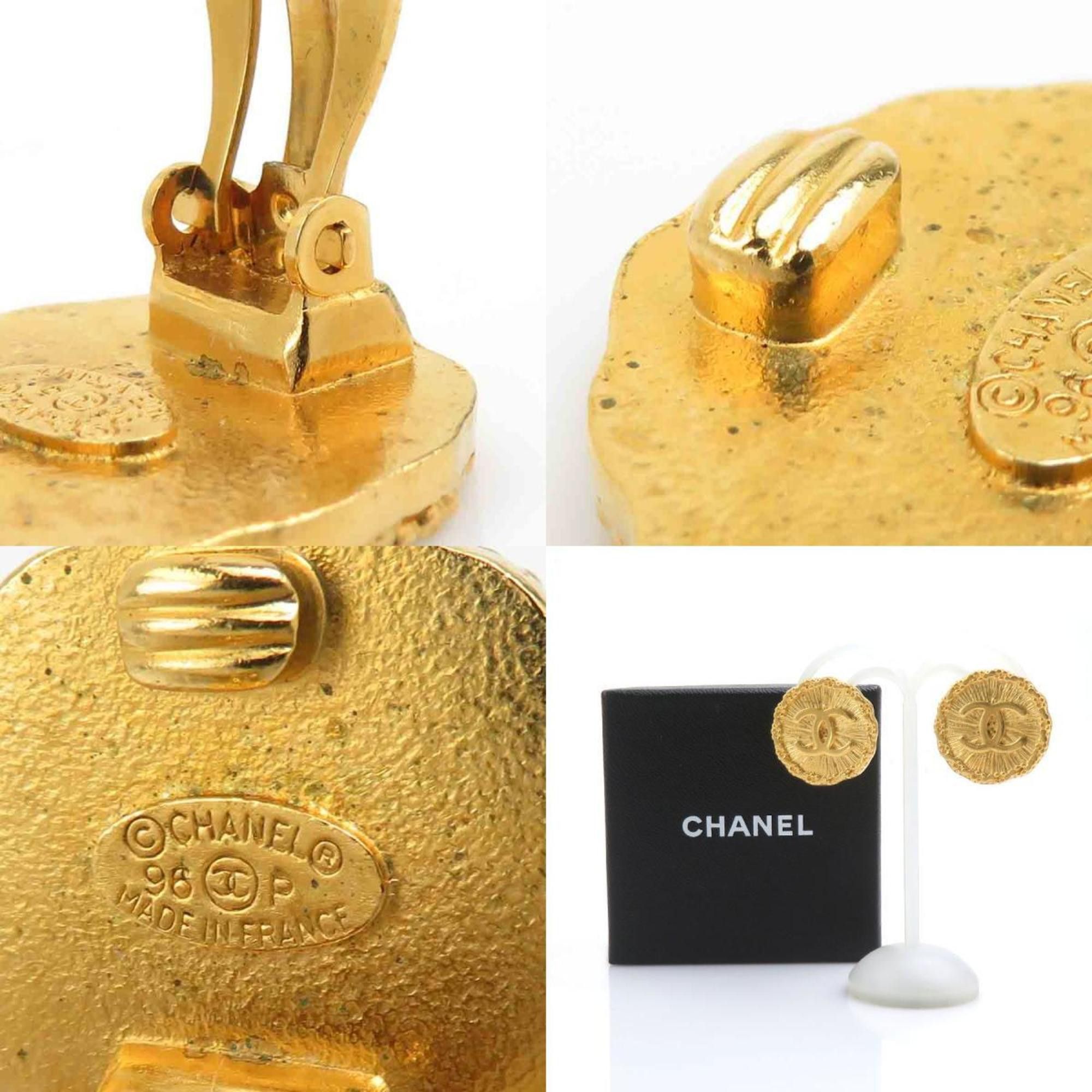 Chanel CHANEL Coco Mark Metal Gold Earrings for Women e61450i Size ONE SIZE - 5 Thumbnail