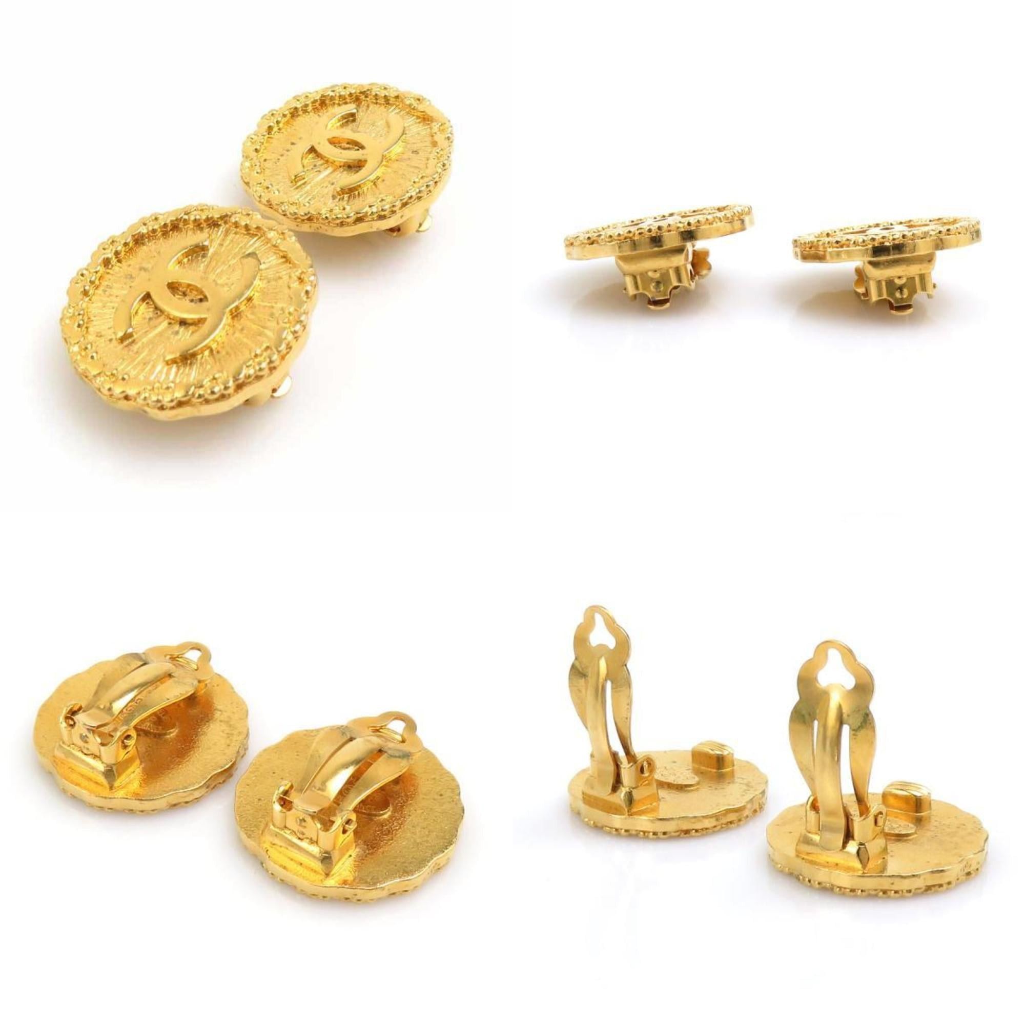Chanel CHANEL Coco Mark Metal Gold Earrings for Women e61450i Size ONE SIZE - 3 Thumbnail