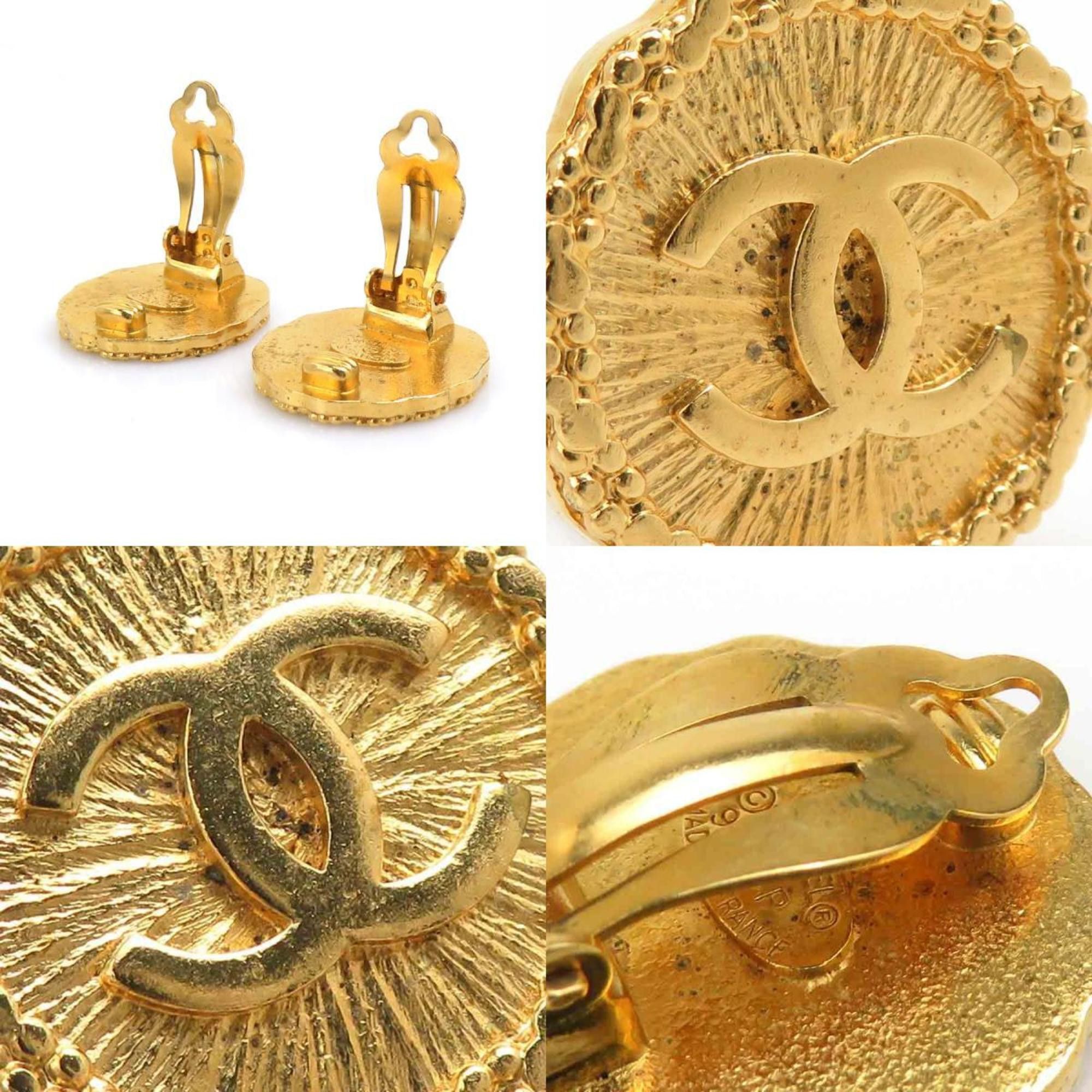 Chanel CHANEL Coco Mark Metal Gold Earrings for Women e61450i Size ONE SIZE - 4 Thumbnail
