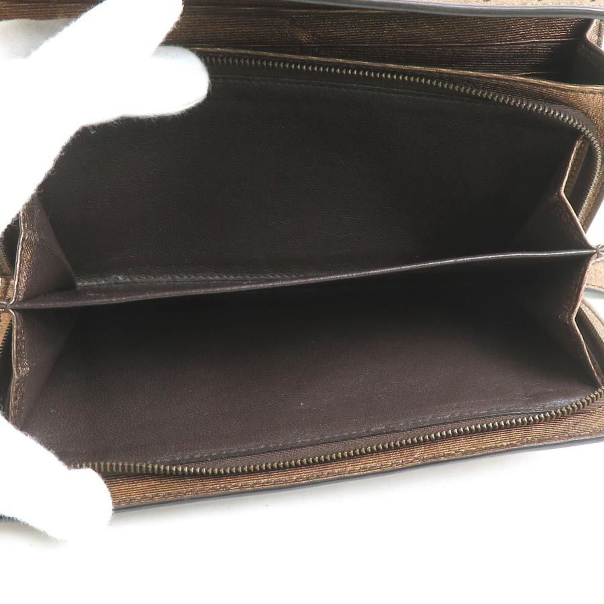 Bottega Veneta Bottega Veneta Long Wallet in Intrecciato Leather, Metallic Brown, Unisex, r10985 Size ONE SIZE - 4 Thumbnail