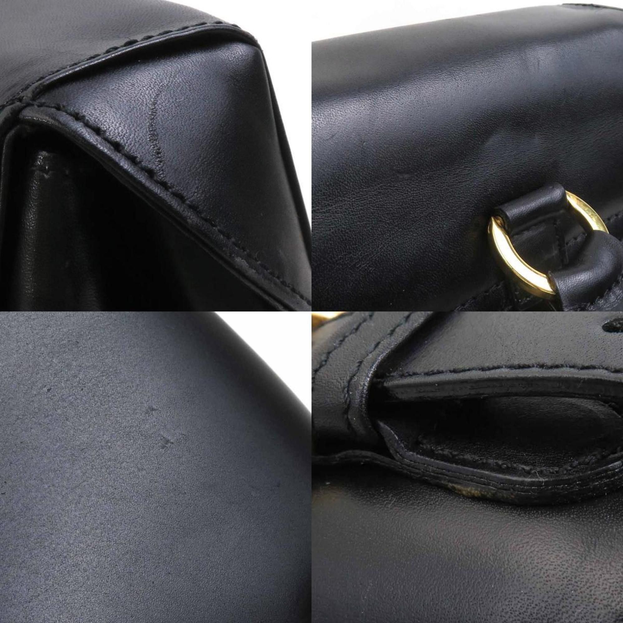 Salvatore Ferragamo Salvatore Ferragamo Backpack in Black and Gold Leather for Women (e61441k) Size ONE SIZE - 4 Thumbnail
