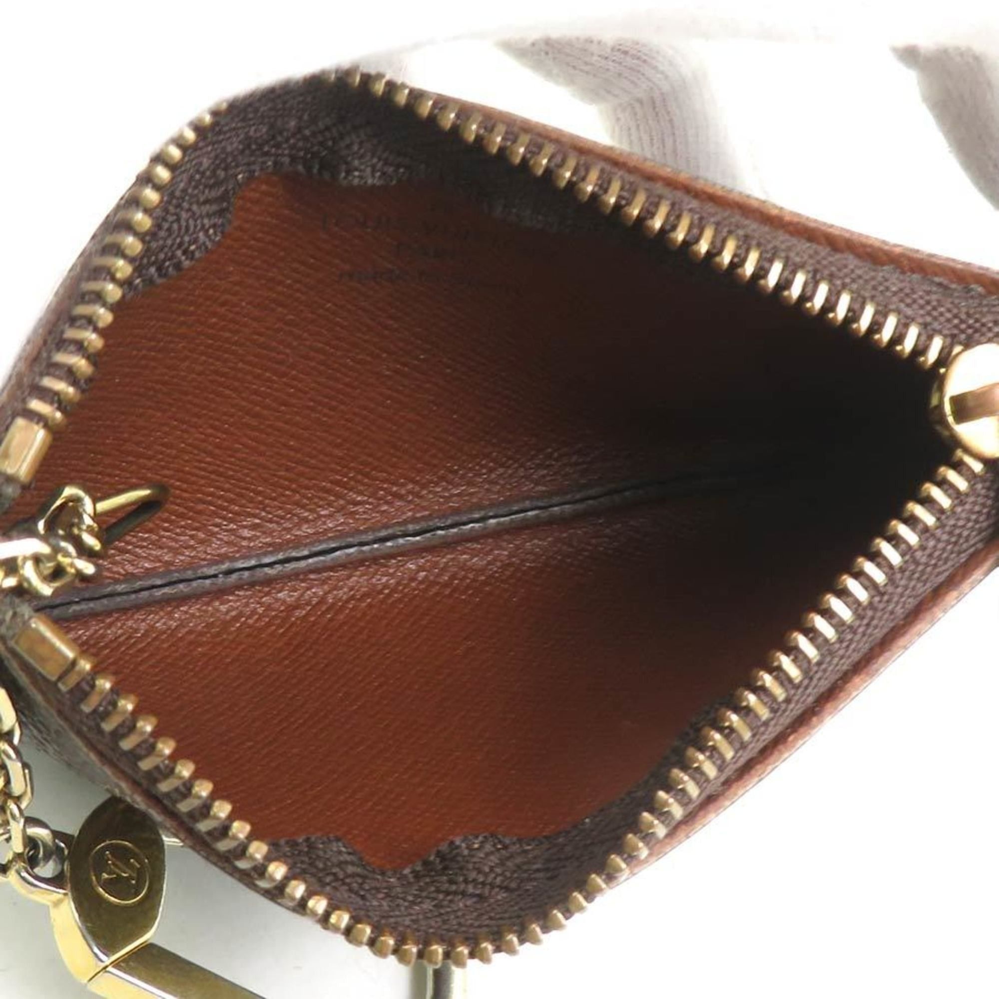 Louis Vuitton Louis Vuitton Monogram Canvas Key Case, Wallet, Coin Purse, Pochette Cle, Brown and Gold, Unisex, M62650 e61463 Size ONE SIZE - 3 Thumbnail