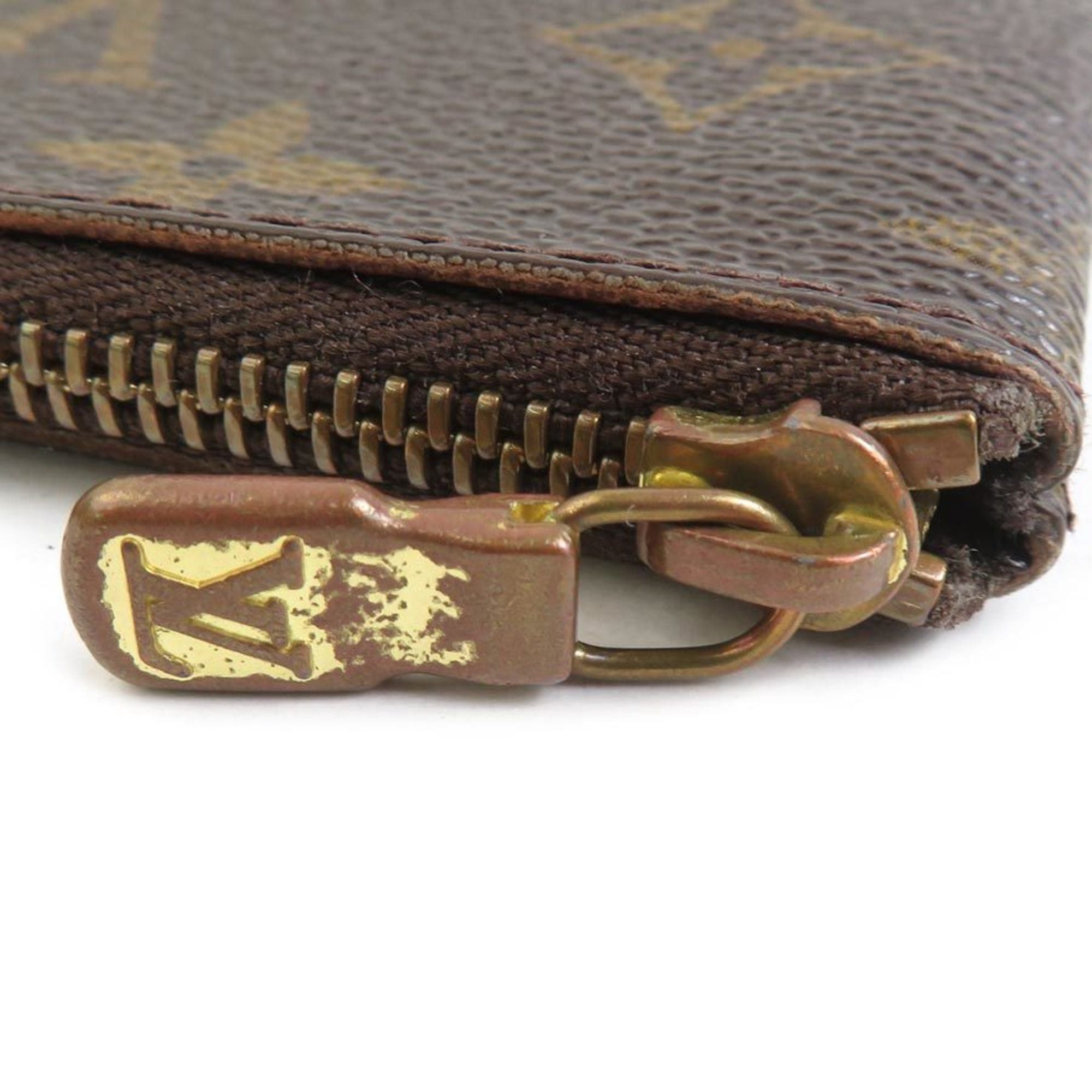 Louis Vuitton Louis Vuitton Monogram Canvas Key Case, Wallet, Coin Purse, Pochette Cle, Brown and Gold, Unisex, M62650 e61463 Size ONE SIZE - 4 Thumbnail