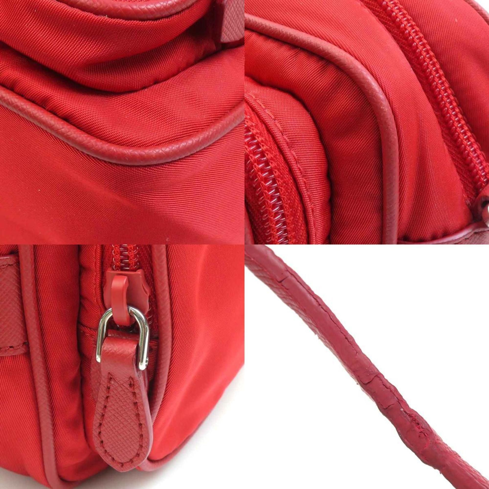 Prada Prada Shoulder Bag, Nylon, Red, Women's, 1BH153 56534a Size ONE SIZE - 3 Thumbnail