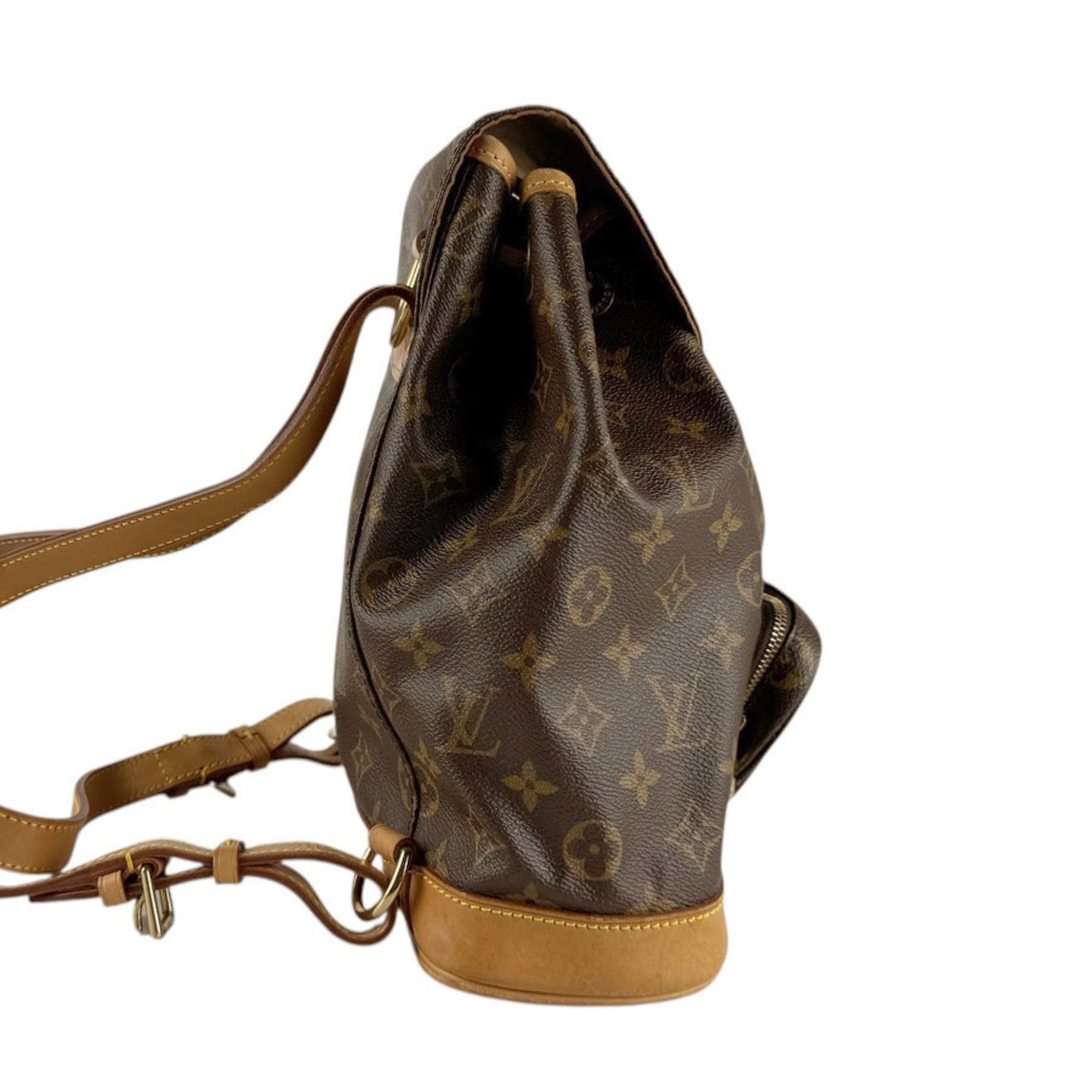 Louis Vuitton Louis Vuitton Monogram Montsouris MM Backpack in Canvas, Brown, Unisex, M51136 z8659 Size ONE SIZE - 2 Thumbnail