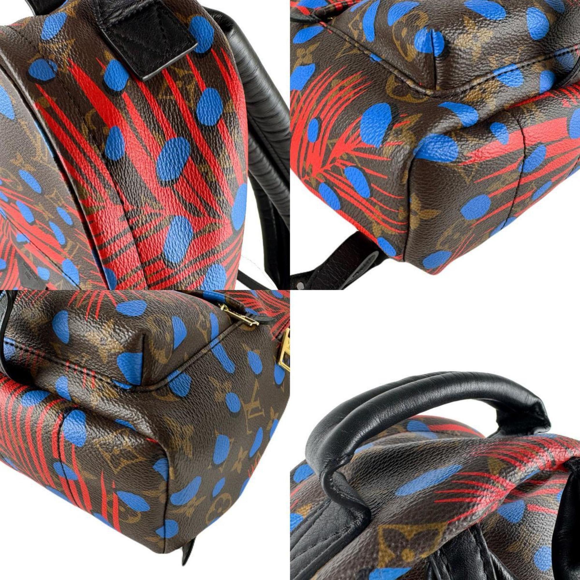 Louis Vuitton Louis Vuitton Monogram Jungle Dot Palm Springs PM Backpack / Poppy Denim Women's M41980 z8716 Size ONE SIZE - 4 Thumbnail