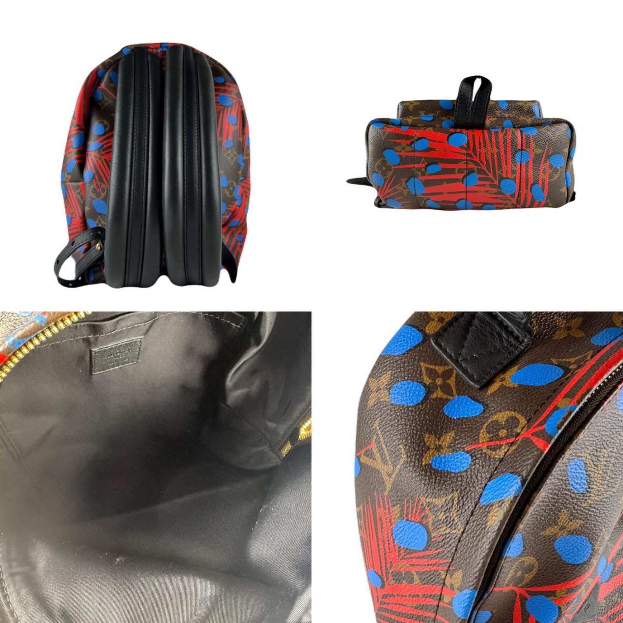 Louis Vuitton Louis Vuitton Monogram Jungle Dot Palm Springs PM Backpack / Poppy Denim Women's M41980 z8716 Size ONE SIZE - 3 Thumbnail