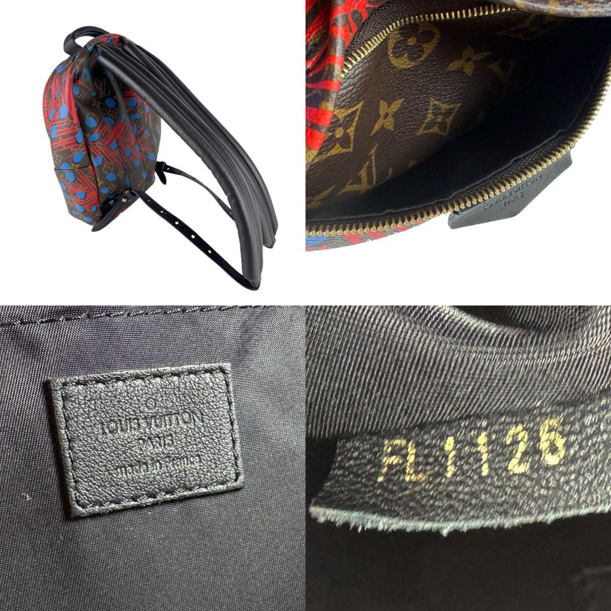 Louis Vuitton Louis Vuitton Monogram Jungle Dot Palm Springs PM Backpack / Poppy Denim Women's M41980 z8716 Size ONE SIZE - 5 Thumbnail