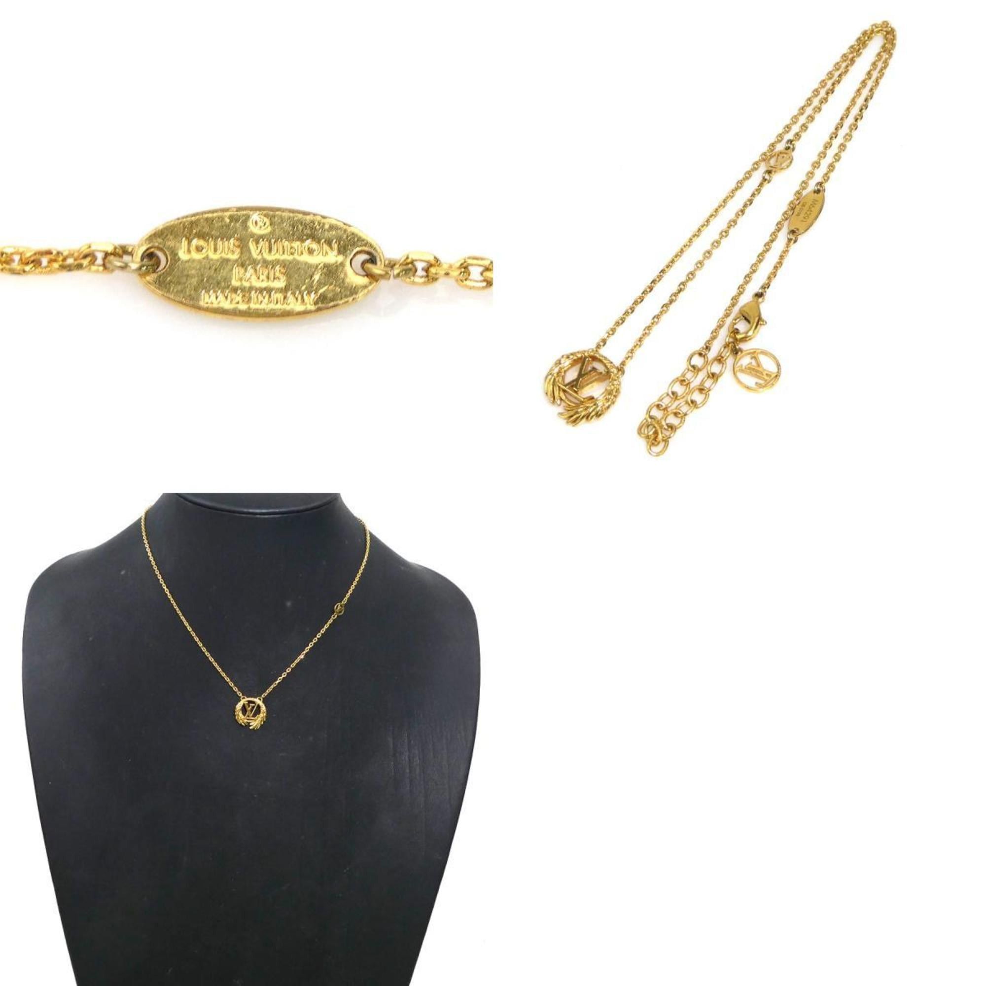Louis Vuitton Louis Vuitton Collier Necklace, LV Angel Metal Gold, Women's, M64291 e61436i Size ONE SIZE - 5 Thumbnail