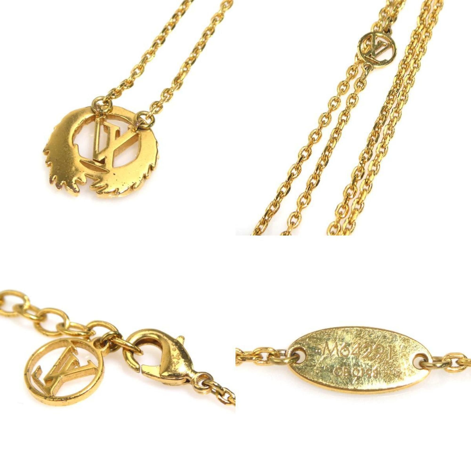 Louis Vuitton Louis Vuitton Collier Necklace, LV Angel Metal Gold, Women's, M64291 e61436i Size ONE SIZE - 4 Thumbnail